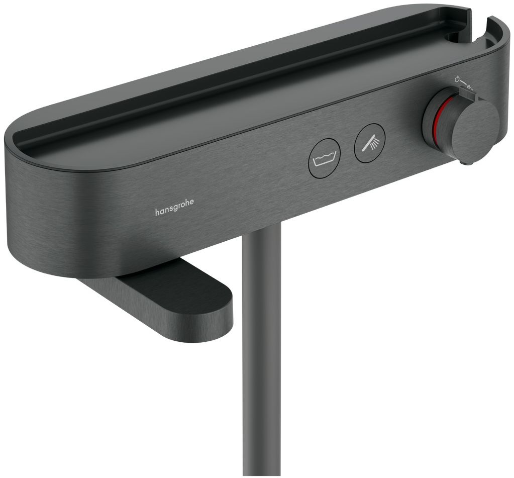 Hansgrohe ShowerTablet kád és zuhany csaptelep fali z termosztáttal króm-fekete 24340340