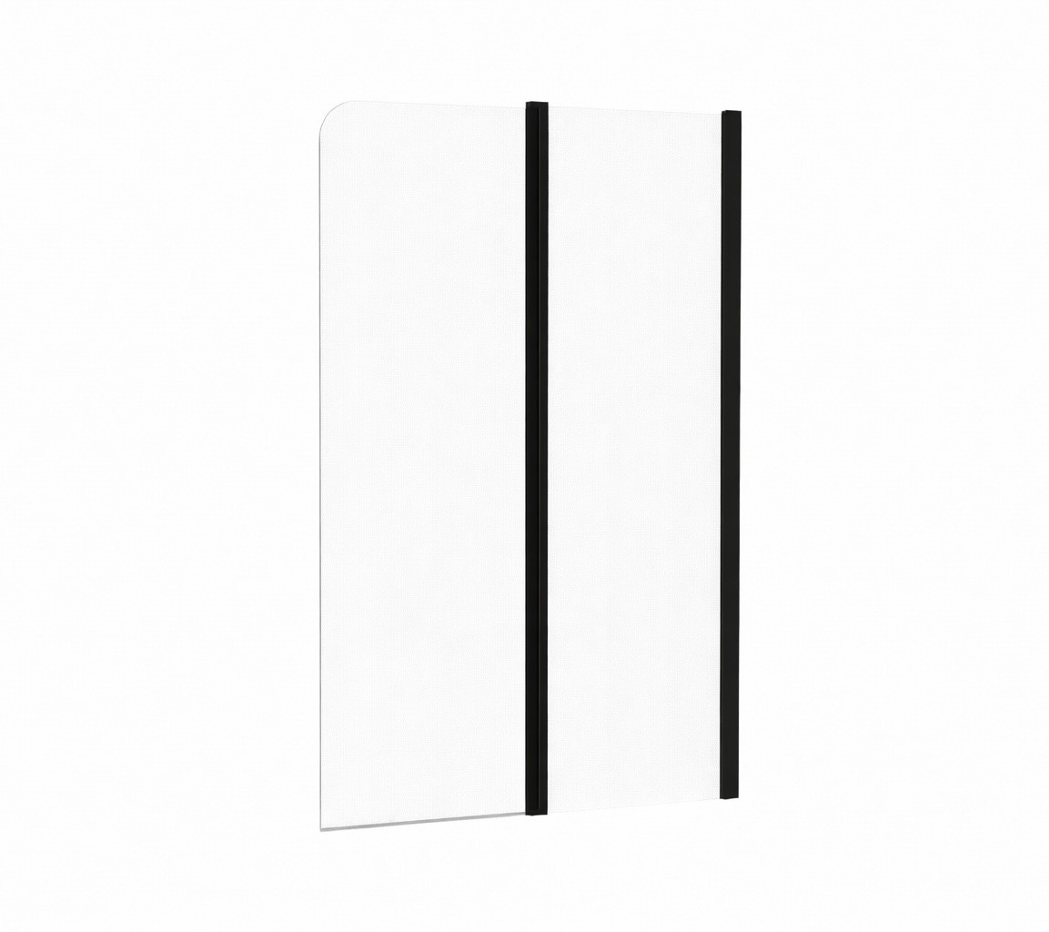 Ravak Chrome zuhanyparaván 100 cm kétrészes fekete fényes/átlátszó üveg 7QRA0300Z1