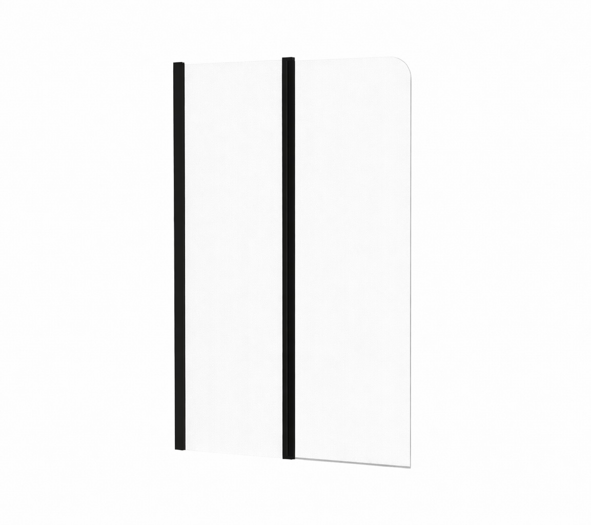 Ravak Chrome zuhanyparaván 100 cm kétrészes fekete fényes/átlátszó üveg 7QLA0300Z1