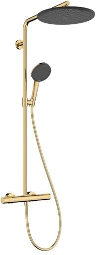 Hansgrohe Raindance Alive S zuhany készlet fal termosztáttal trópusi zuhany opcióval arany 24594990