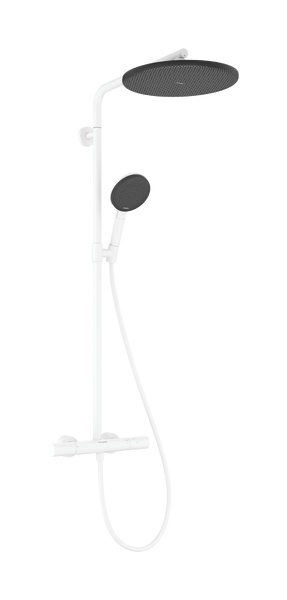 Hansgrohe Raindance Alive S zuhany készlet fal termosztáttal trópusi zuhany opcióval fehér 24594700