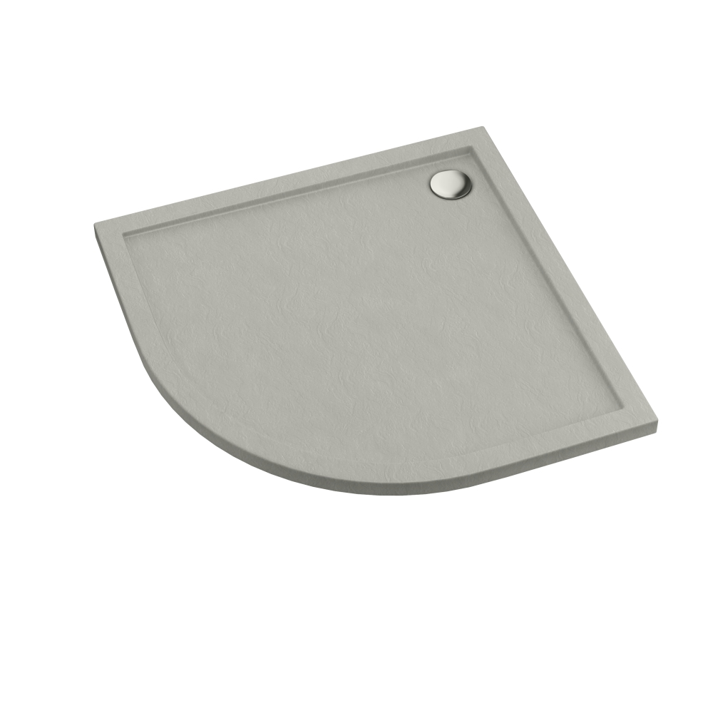 Schedline Sharper félkör alakú zuhanytálca 90x90 cm cement 3S.S1O-9090/CT/ST
