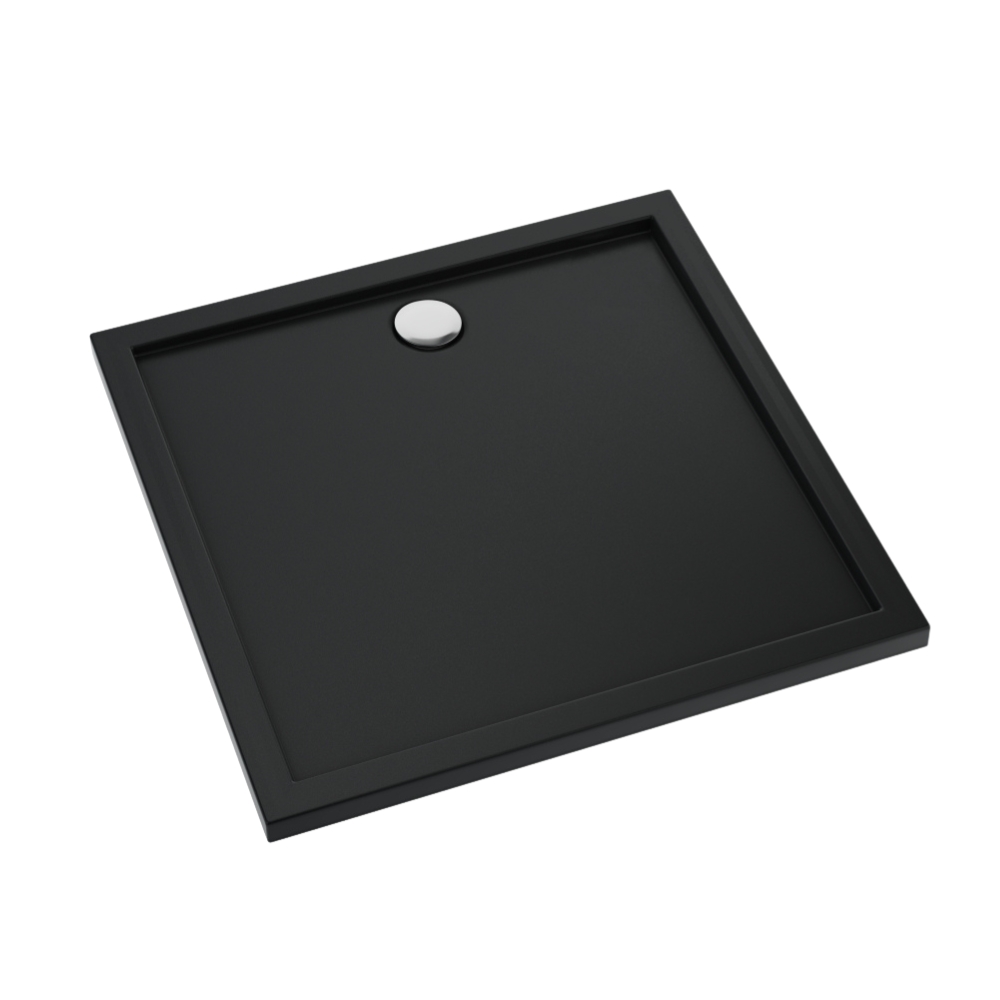 Schedline Sharper Black Mat négyzet alakú zuhanytálca 80x80 cm fekete 3S.S1K-8080/C/MG