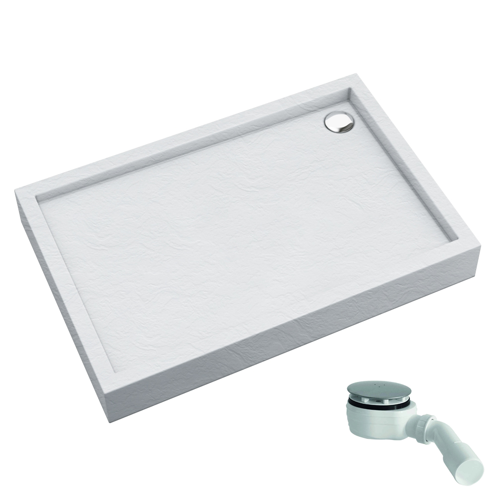 Schedline Favory Plus White Stone téglalap alakú zuhanytálca 120x90 cm fehér 3ST.F1P-90120/B/ST