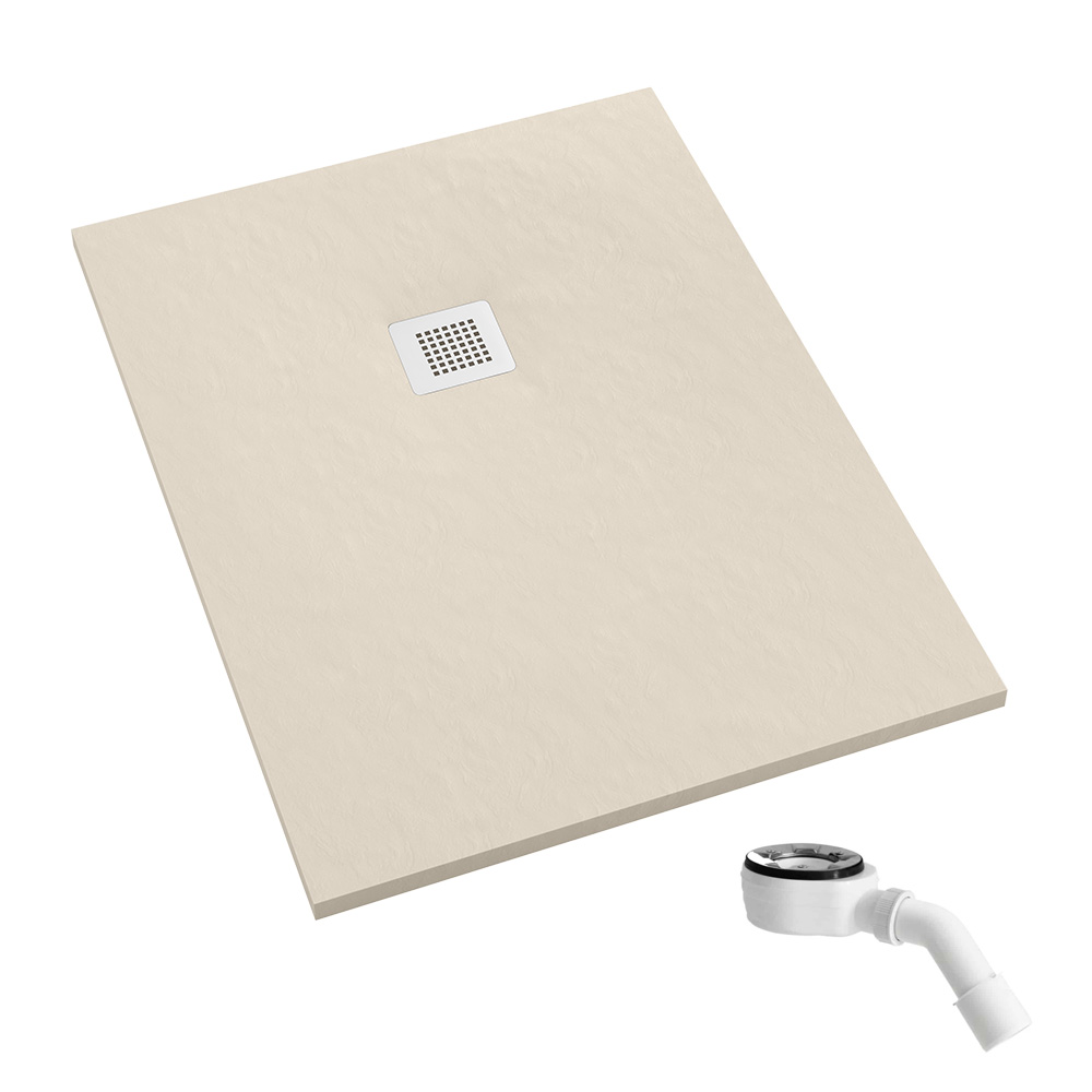 Schedpol Kalait Cashmere Stone téglalap alakú zuhanytálca 100x80 cm bézs 3.3106/PK/ST-M2