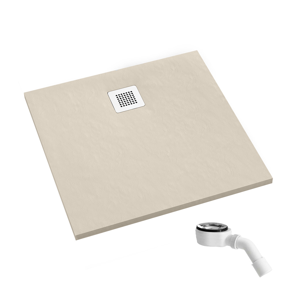 Schedpol Kalait Cashmere Stone négyzet alakú zuhanytálca 90x90 cm bézs 3.3201/PK/ST-M2