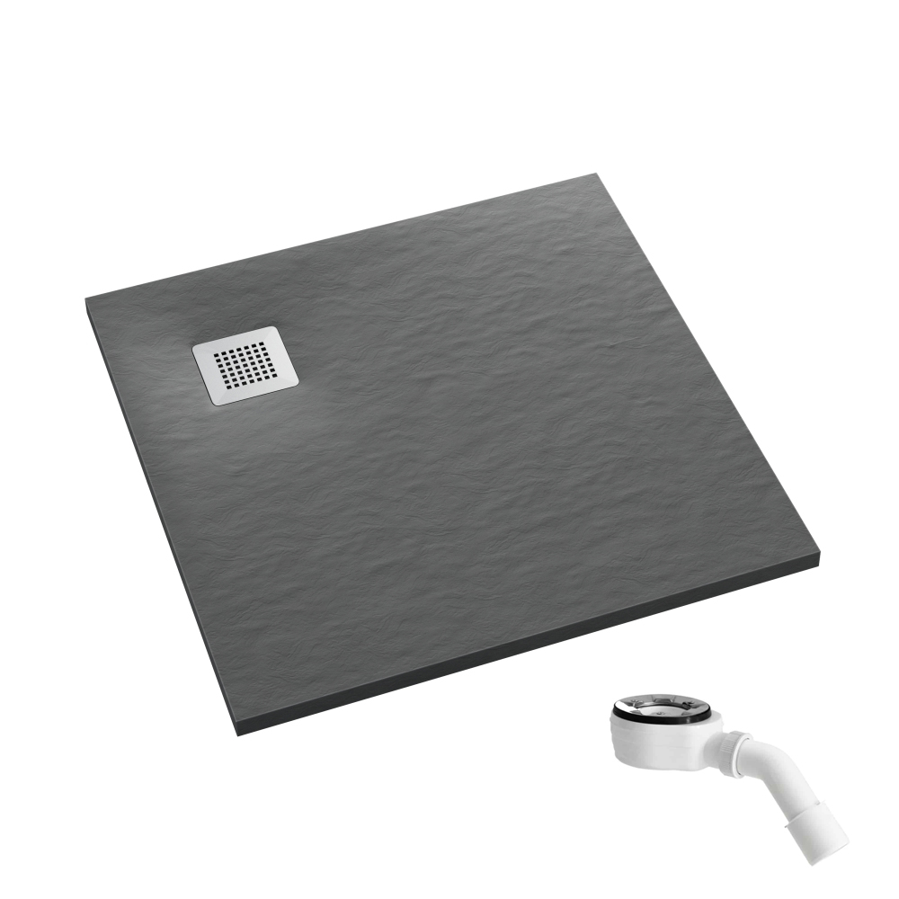 Schedpol Kalait Grey Stone négyzet alakú zuhanytálca 80x80 cm szürke 3.3100/S/ST-M2