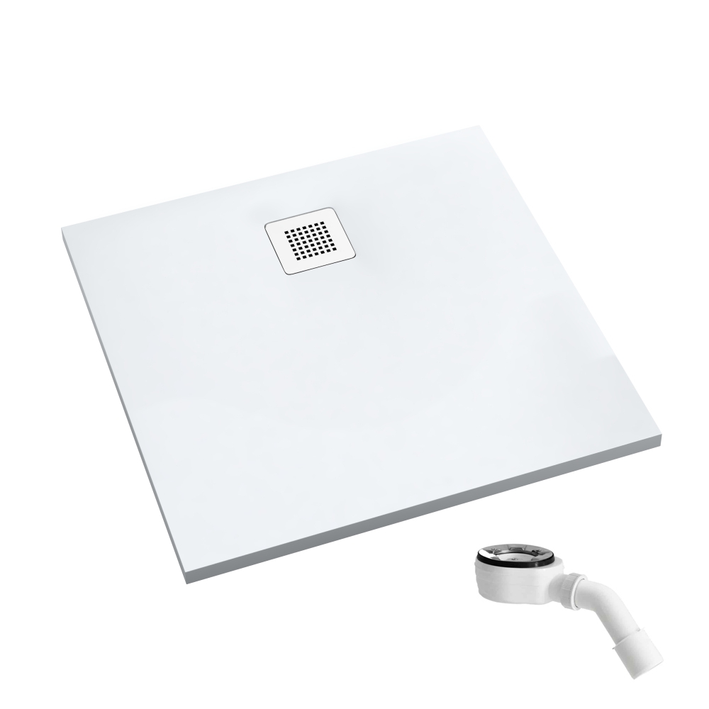 Schedpol Kalait Smooth White négyzet alakú zuhanytálca 90x90 cm fehér 3.3201-M2