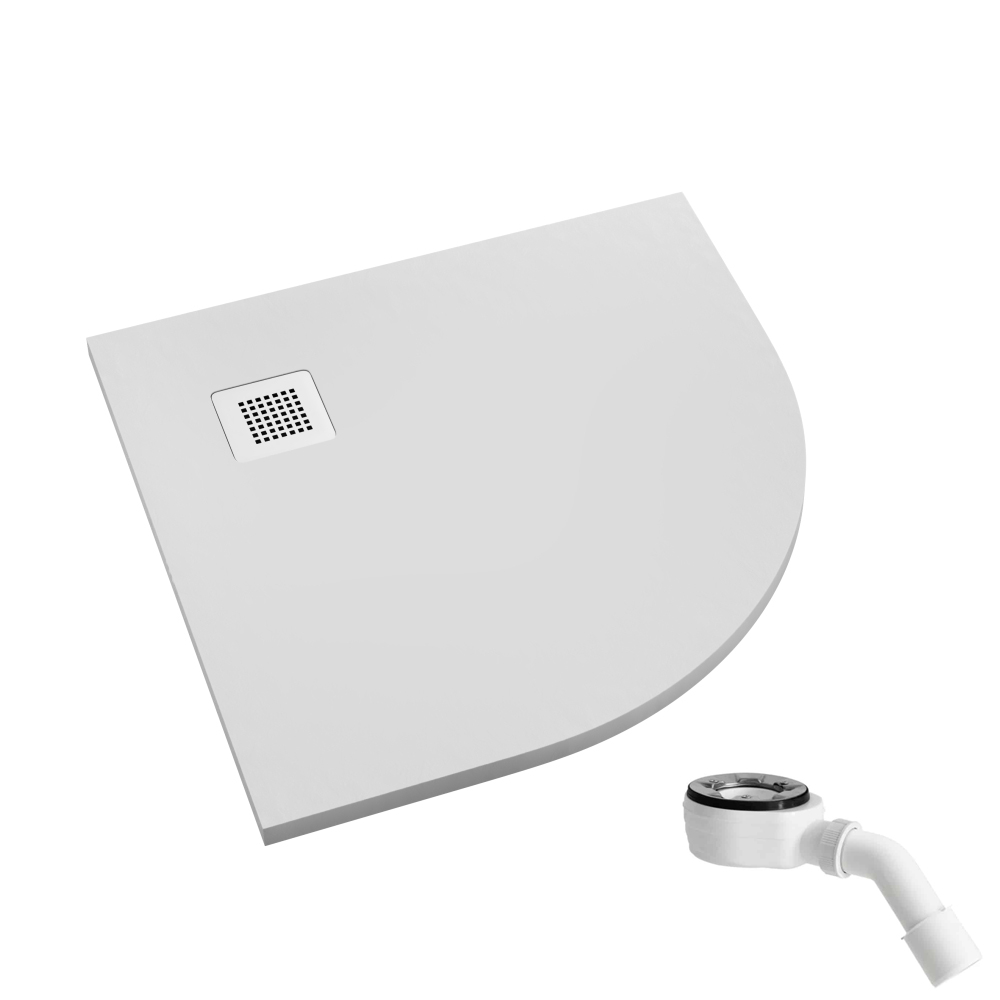 Schedpol Kalait Smooth White félkör alakú zuhanytálca 90x90 cm fehér 3.3104-M2