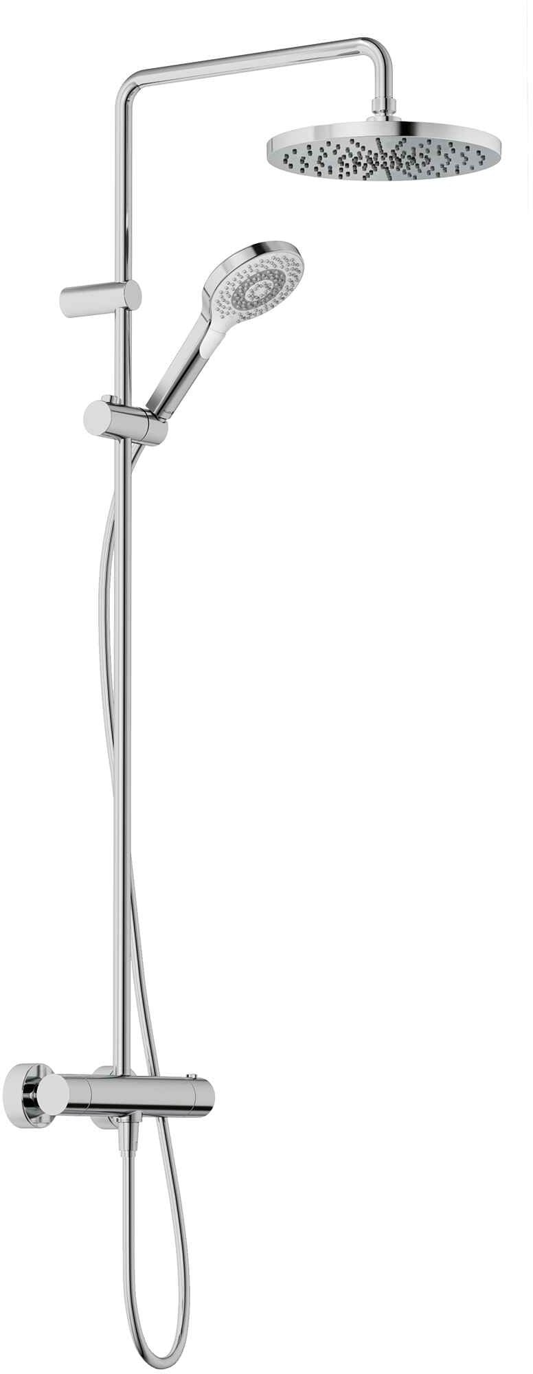 Kludi Dual Shower System zuhany készlet fal termosztáttal trópusi zuhany opcióval króm 6906705-81