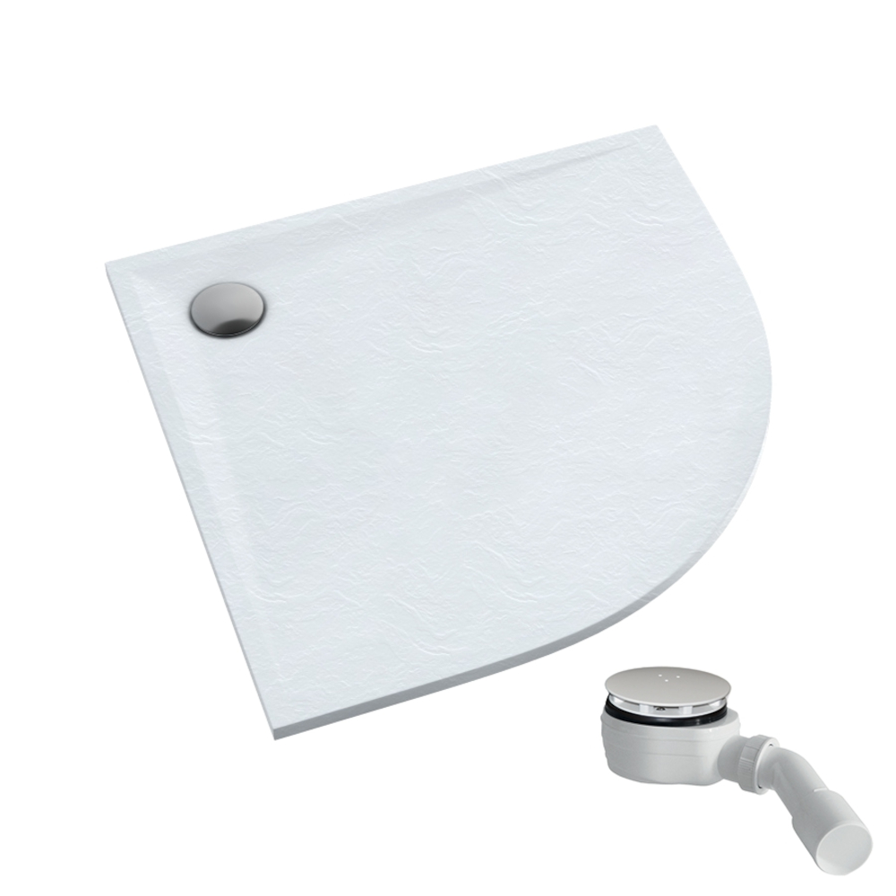 Schedpol Etrusco White Stone téglalap alakú zuhanytálca 90x90 cm fehér 3.464/B/ST