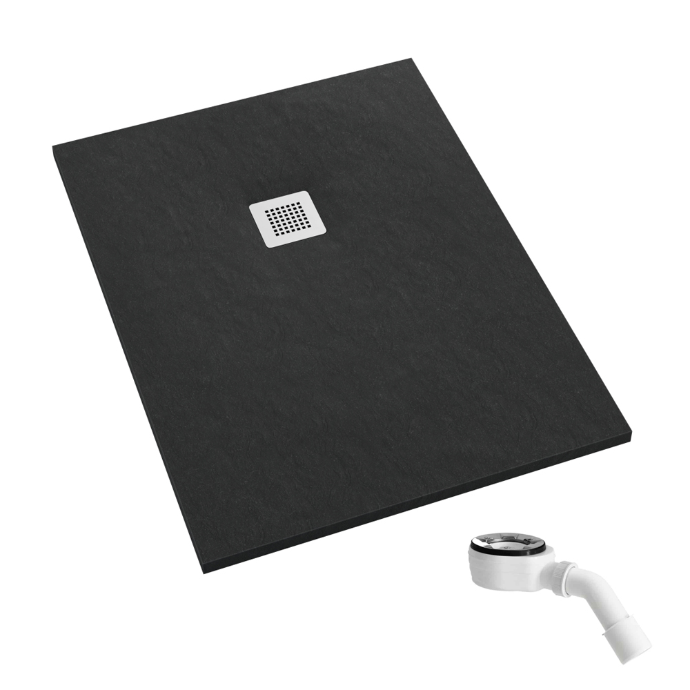 Schedpol Kalait Black Stone téglalap alakú zuhanytálca 130x90 cm fekete 3.3118/C/ST-M2