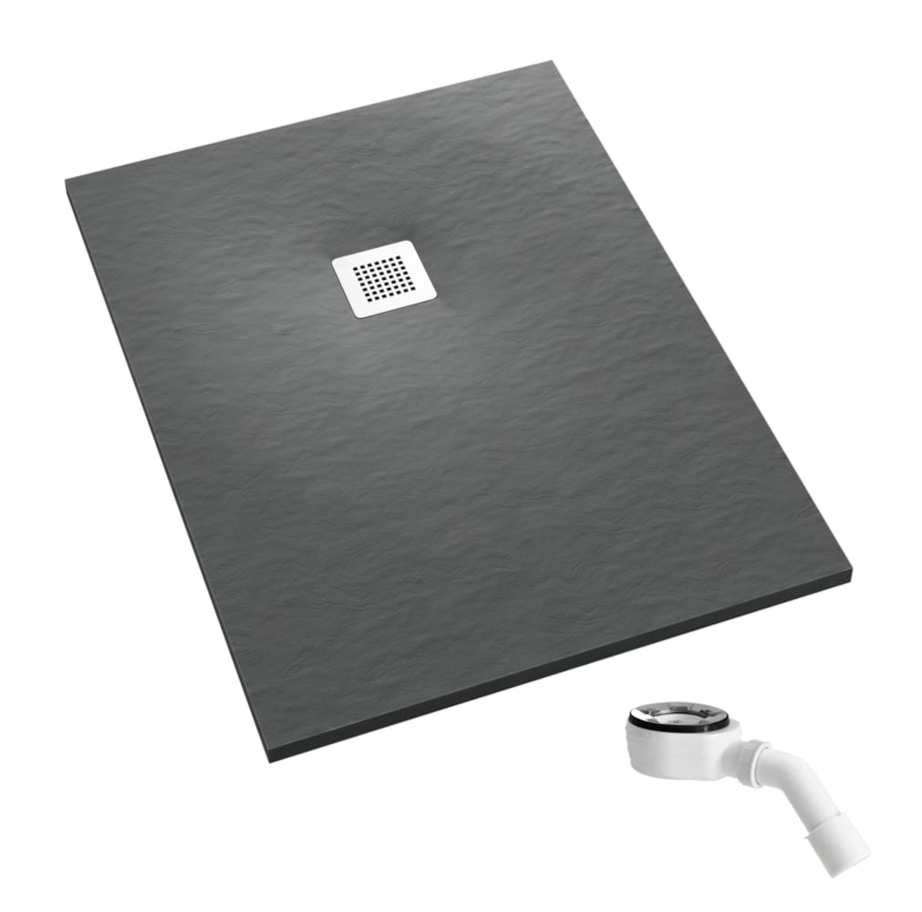 Schedpol Kalait Grey Stone téglalap alakú zuhanytálca 90x70 cm szürke 3.3133/S/ST-M2
