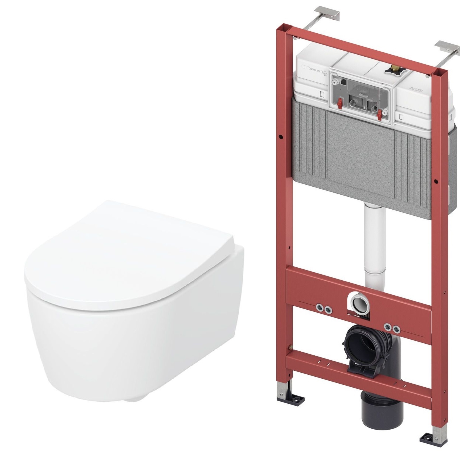 Készlet WC csésze Geberit iCon 503.232.00.1, beépíthető keret Tece Base 9400407