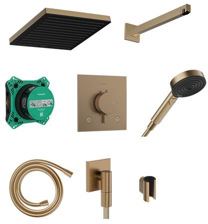 Hansgrohe Pulsify E zuhany készlet beépített termosztáttal trópusi zuhany opcióval || 24625140