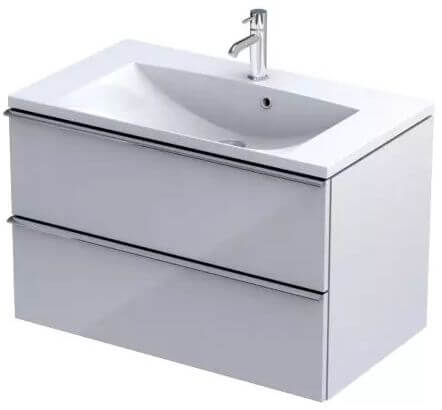 Oristo Etna szekrény 80x45.5x50 cm mosdókagyló alá akasztható fehér OR52-SD2S-80-1