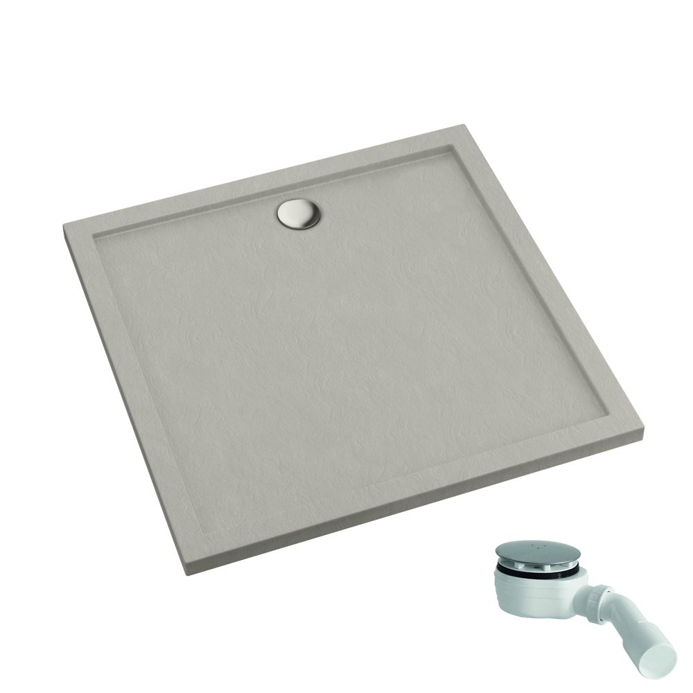 Schedpol Caspar New Cement Stone téglalap alakú zuhanytálca 90x90 cm cement 3.2831/CT/ST