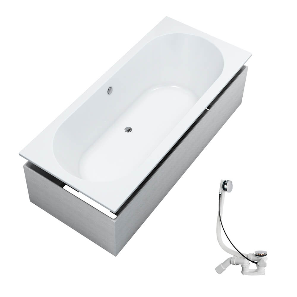 Schedpol Viona White Mat SET kád fedőburkolatokkal 180x80 cm fehér 3.1567/B/MG