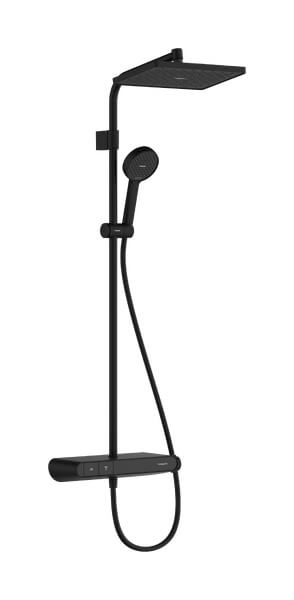 Hansgrohe Activera Q zuhany készlet fal termosztáttal trópusi zuhany opcióval fekete 28649670