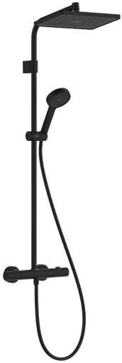 Hansgrohe Activera Q zuhany készlet fal termosztáttal trópusi zuhany opcióval fekete 28749670