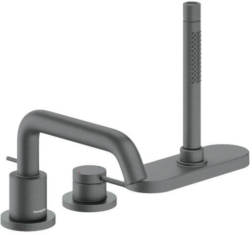 Hansgrohe Tecturis S kád és zuhany csaptelep fürdőkád fölé fekete 73447340
