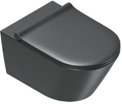 Catalano Zero wc csésze függesztett perem nélkül mély öblítéssel fekete fényes 0111750022