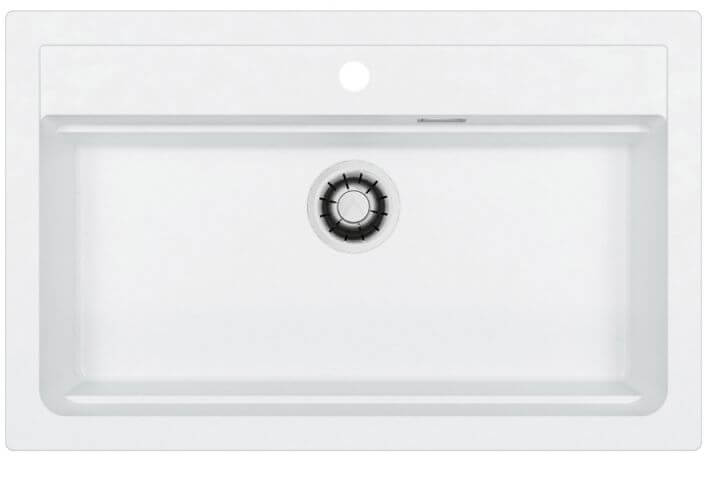Alveus Atrox gránit mosogató 79x50 cm fehér 1149208
