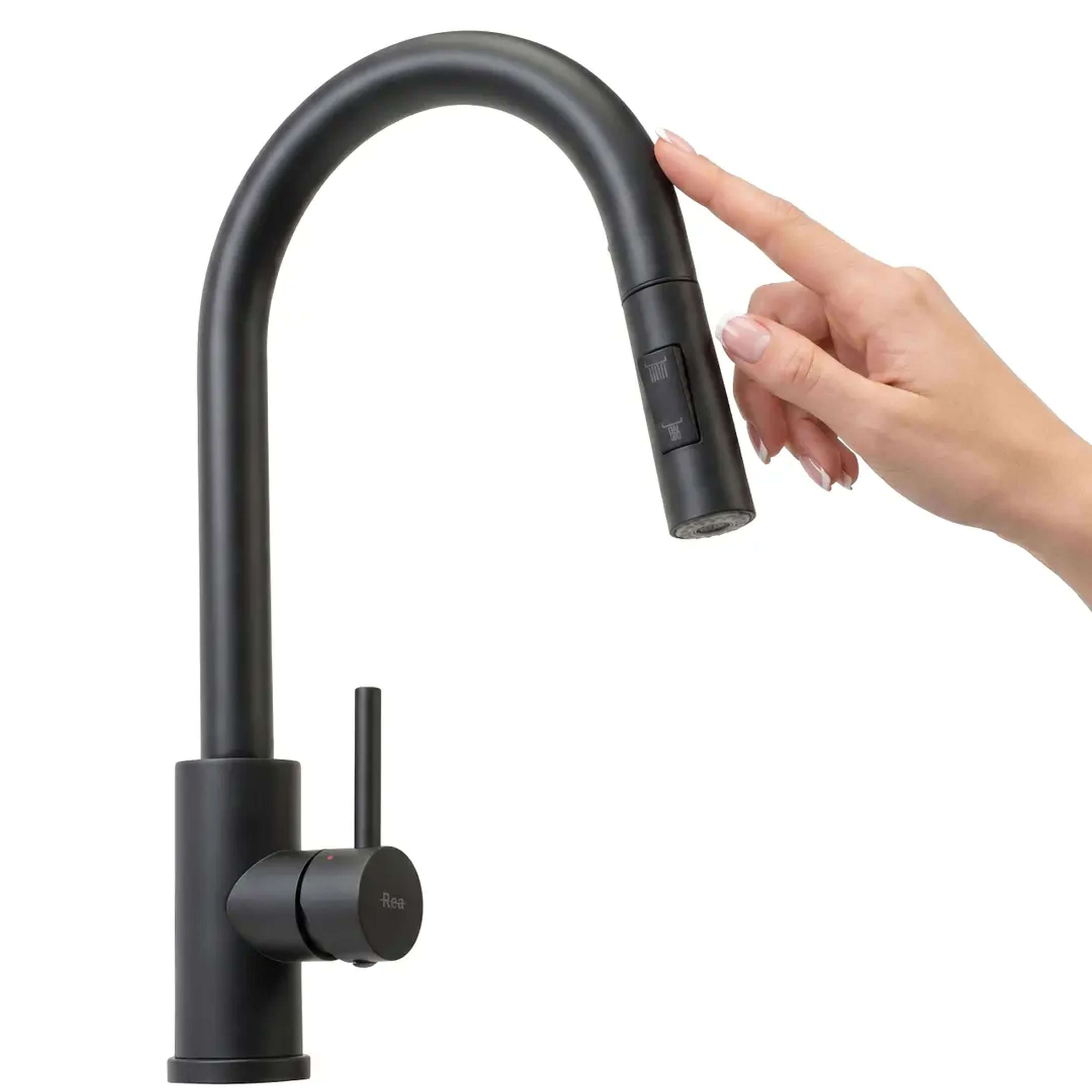 Rea Fresh konyhai csaptelep álló fekete REA-B6734