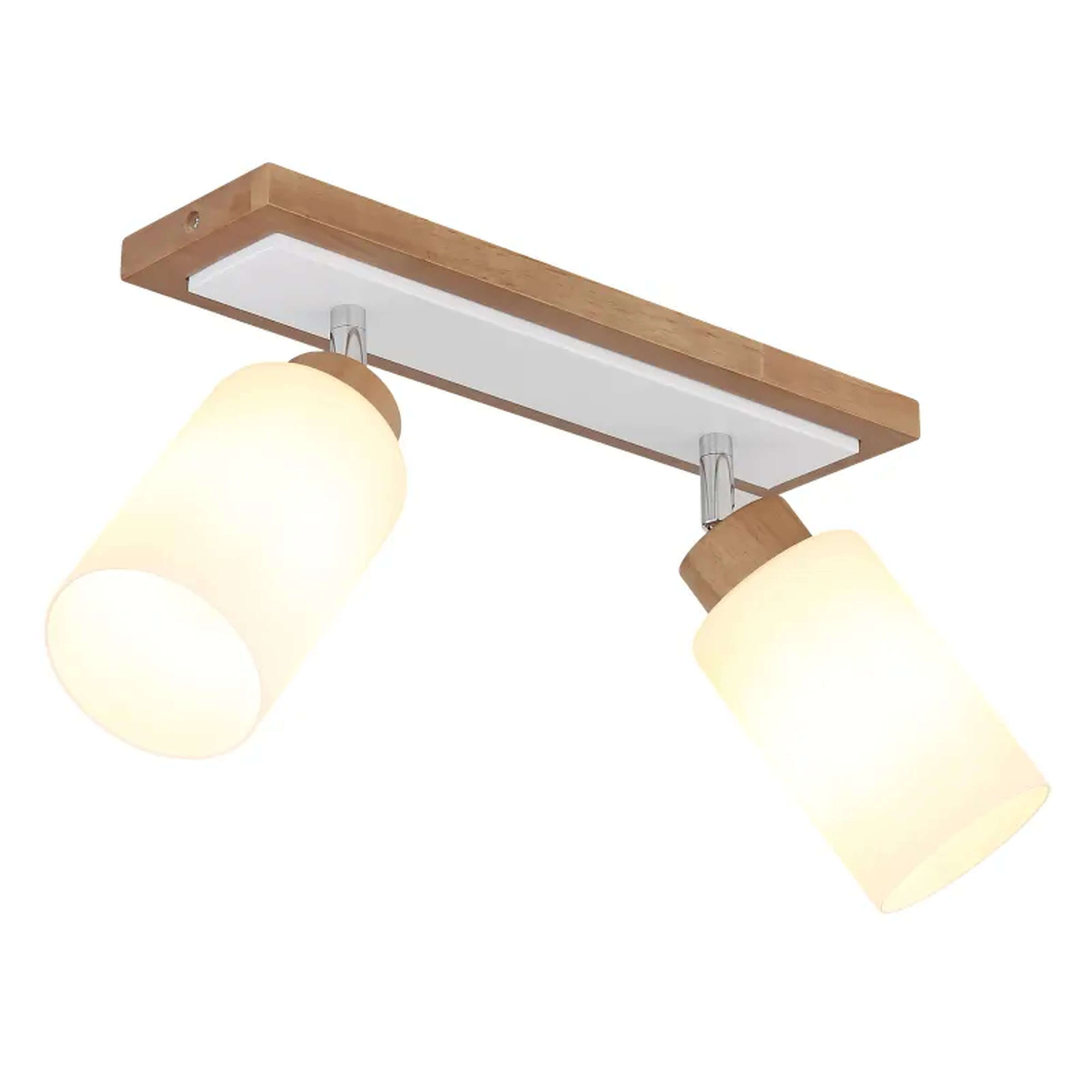 Globo Lighting Deleon fali lámpa 2x60 W fehér-fa 15977-2