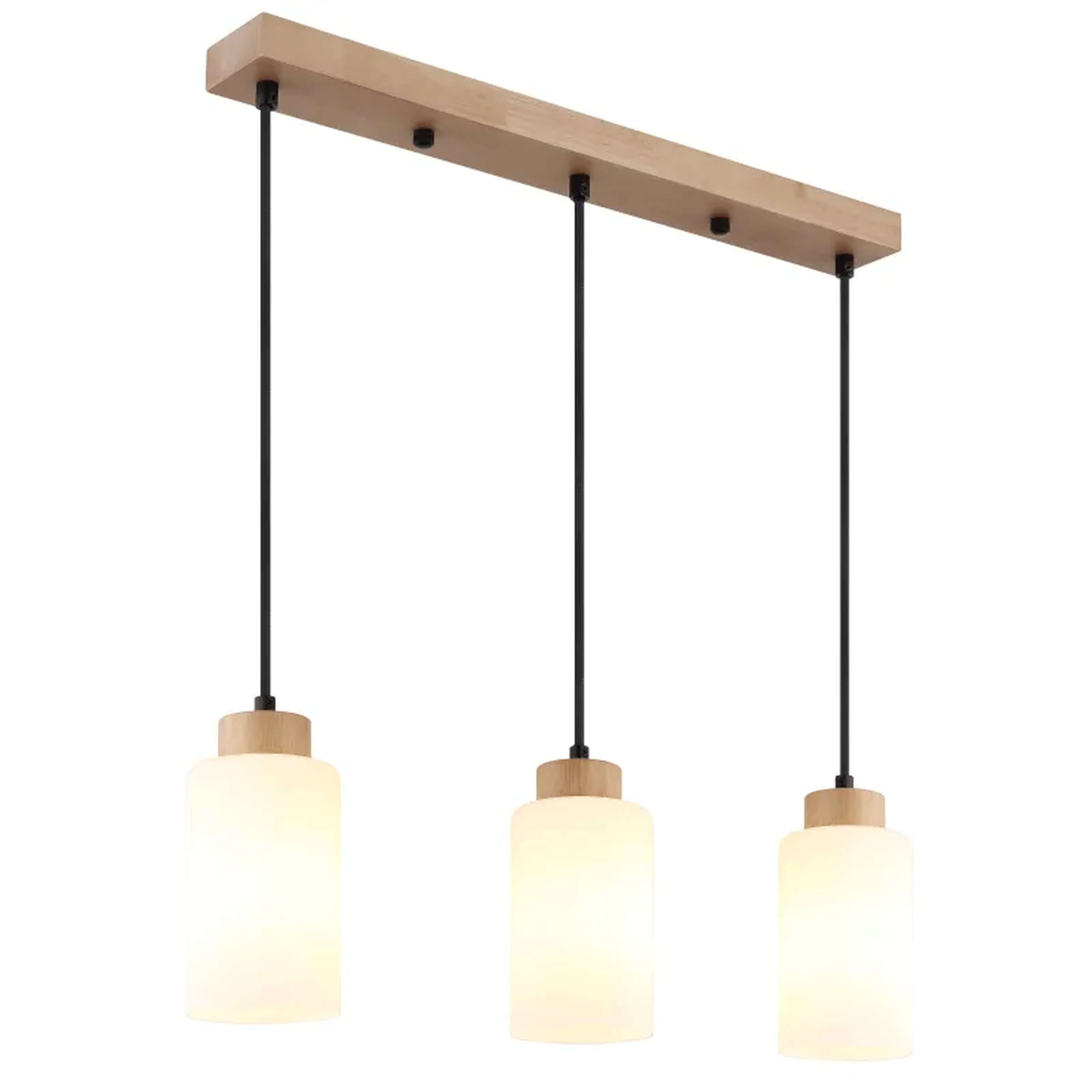 Globo Lighting Rowena függőlámpa 3x60 W fehér-barna 15977-3H