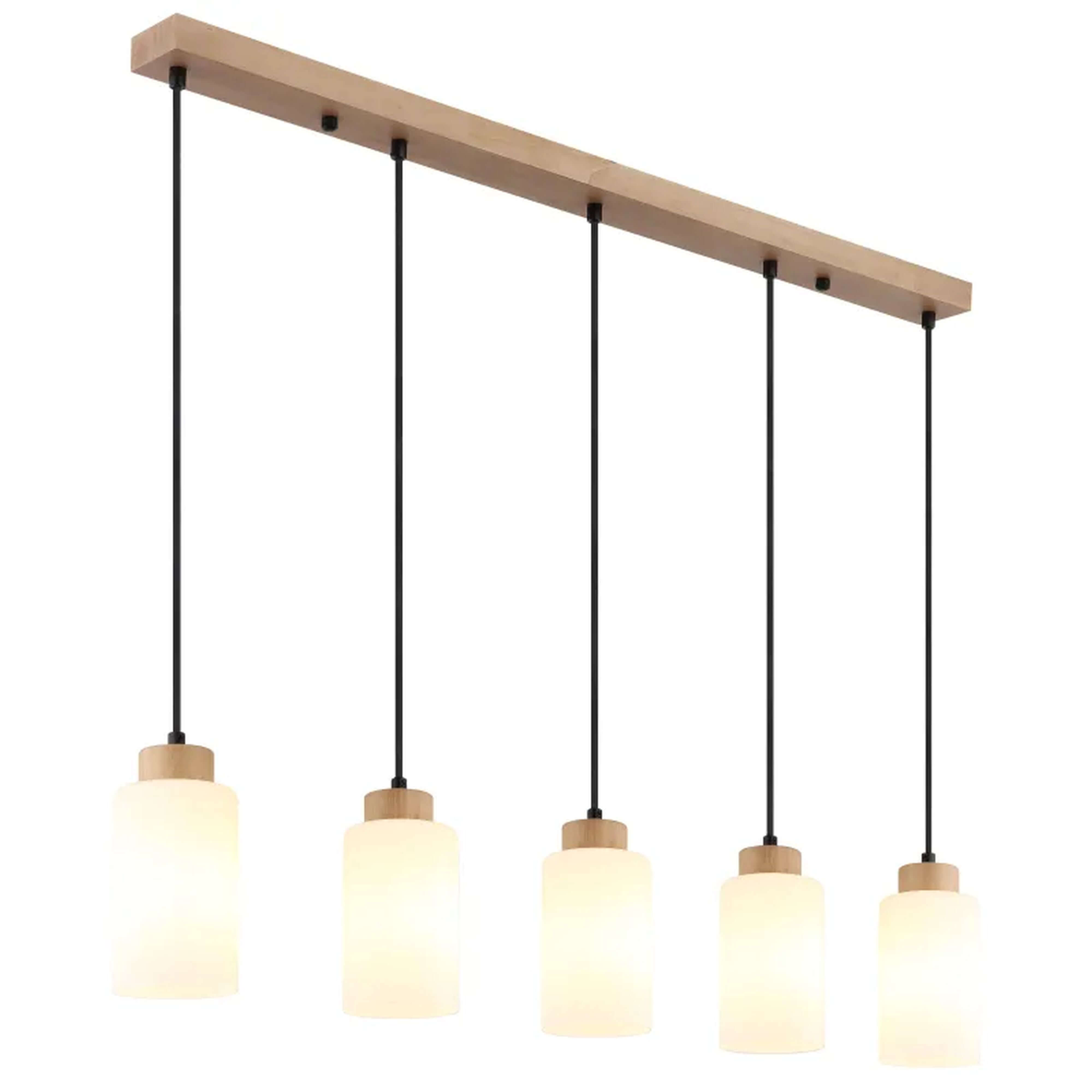 Globo Lighting Rowena függőlámpa 5x60 W fehér-barna 15977-5H