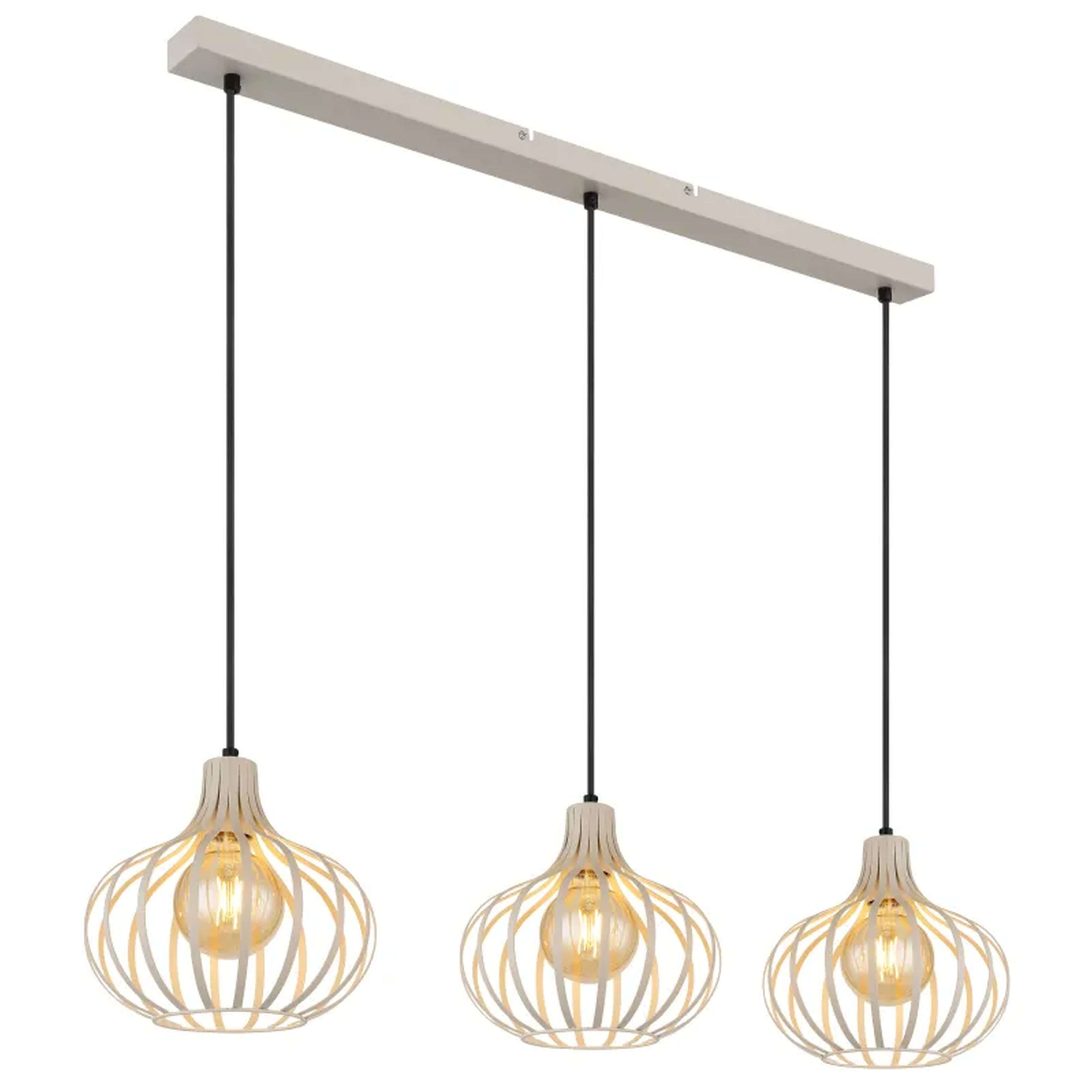 Globo Lighting Mateo függőlámpa 3x60 W krém 33370319