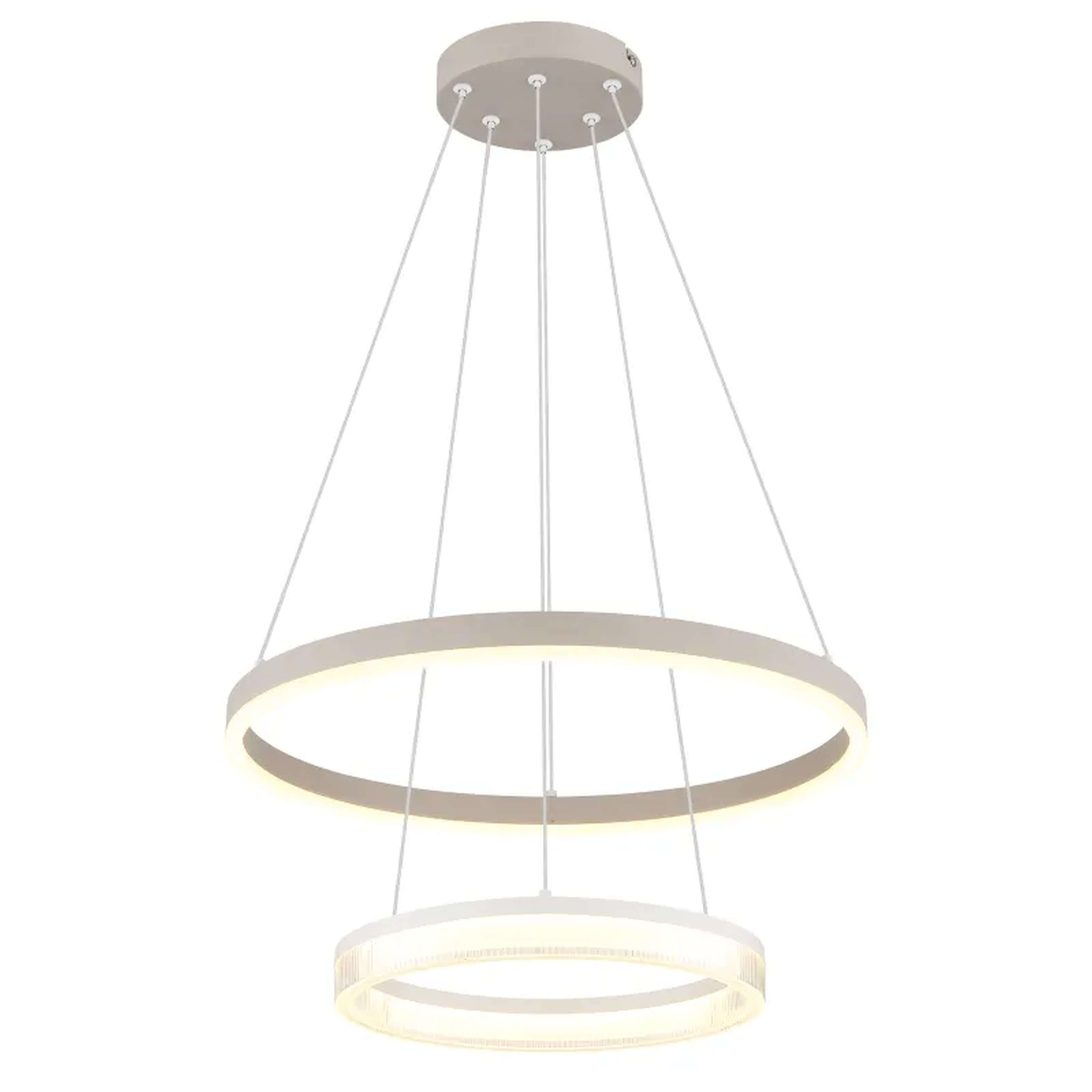 Globo Lighting Zara függőlámpa 1x30 W fehér-homok 48046H1