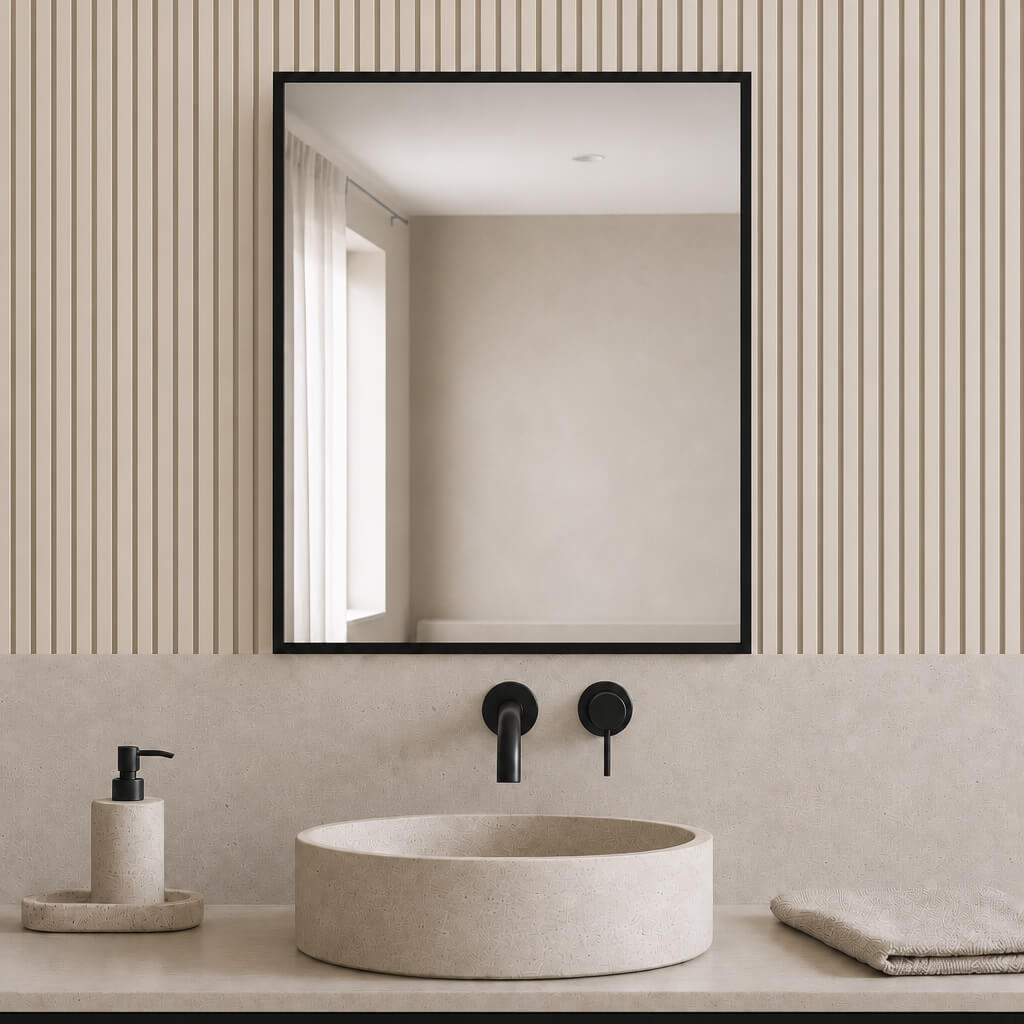 Baltica Design Aluma tükör 50x60 cm négyszögletes fekete 5904107933450