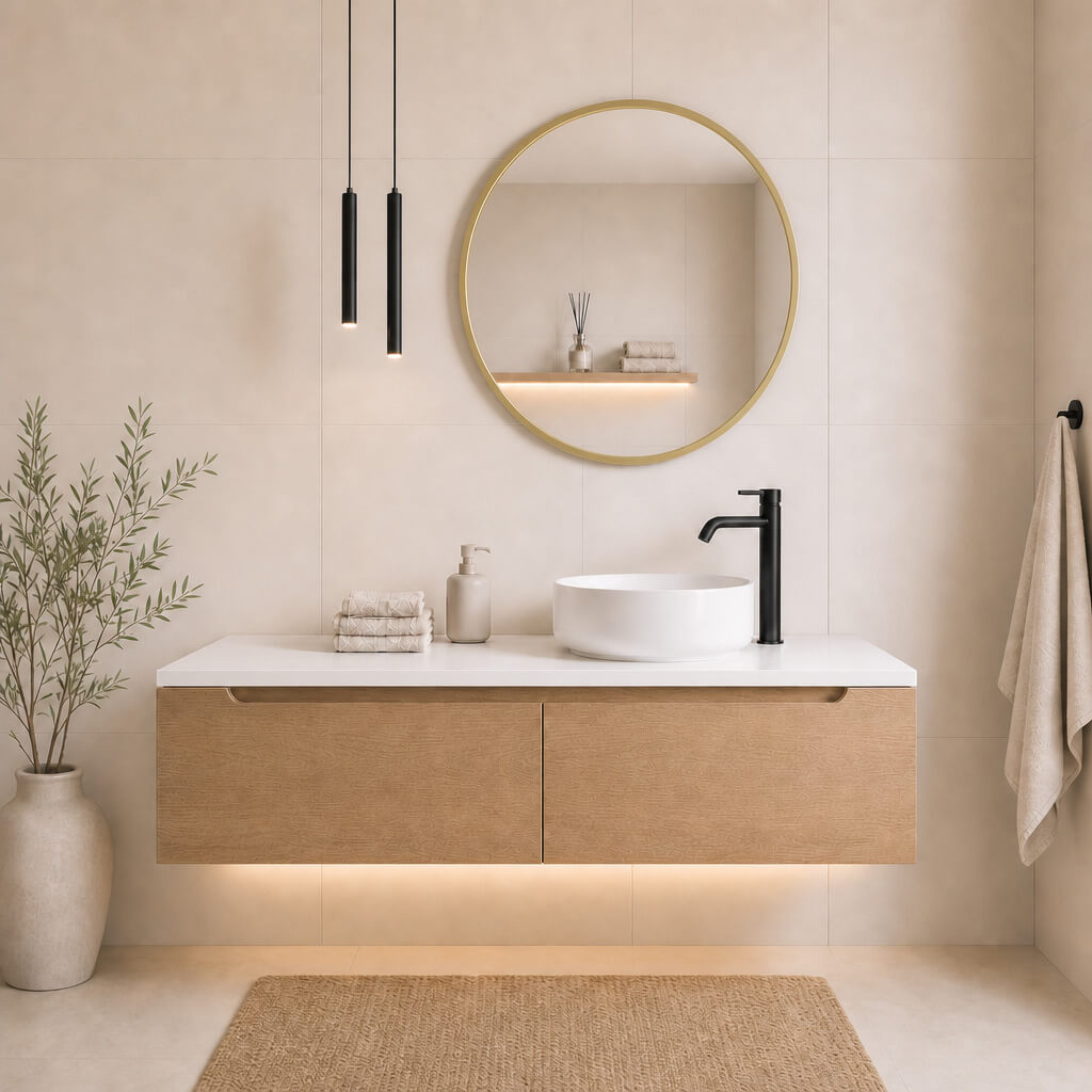 Baltica Design Aluma tükör 60x60 cm kerek arany 5904107933320