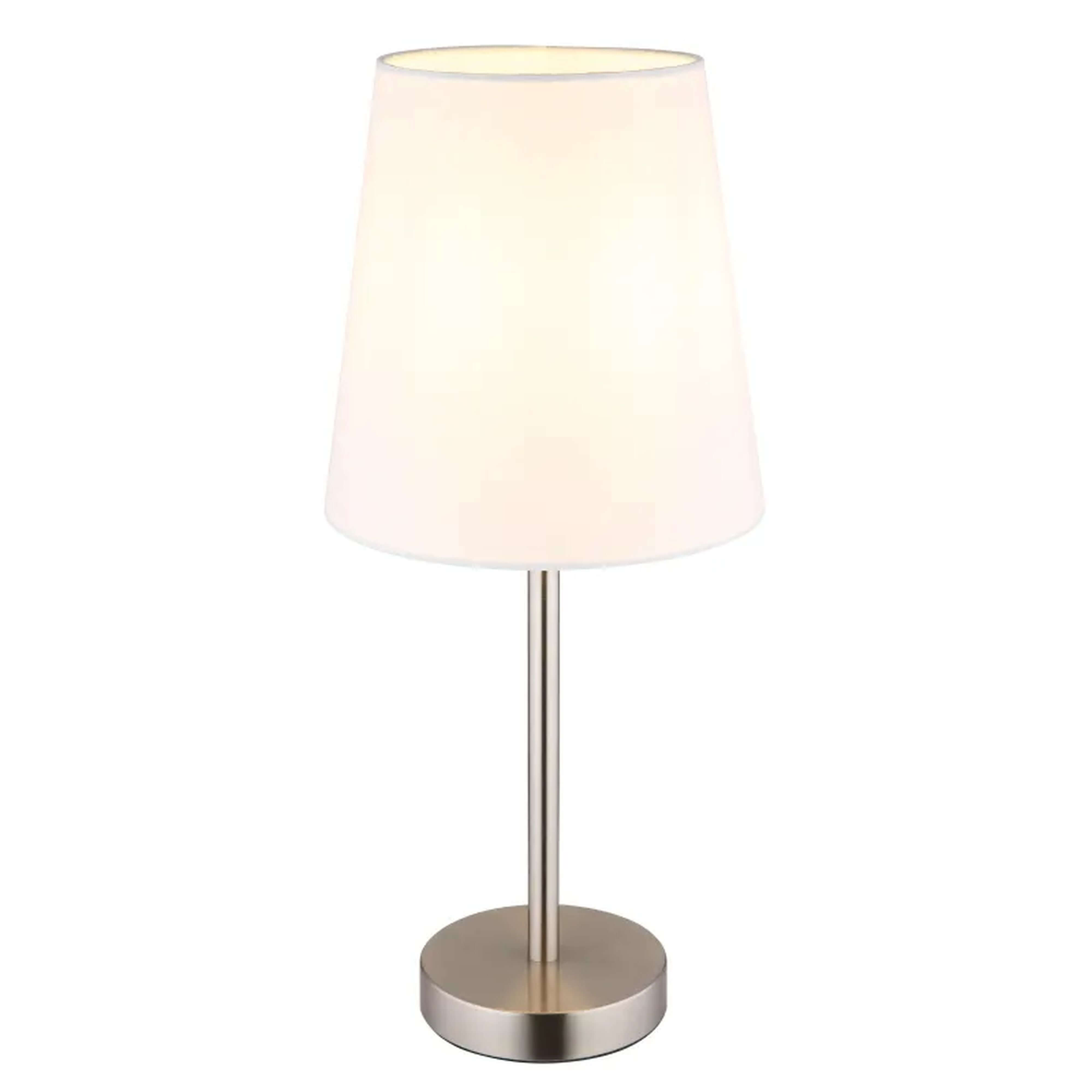 Globo Lighting Joris asztali lámpa 1x25 W fehér-nikkel 48580R