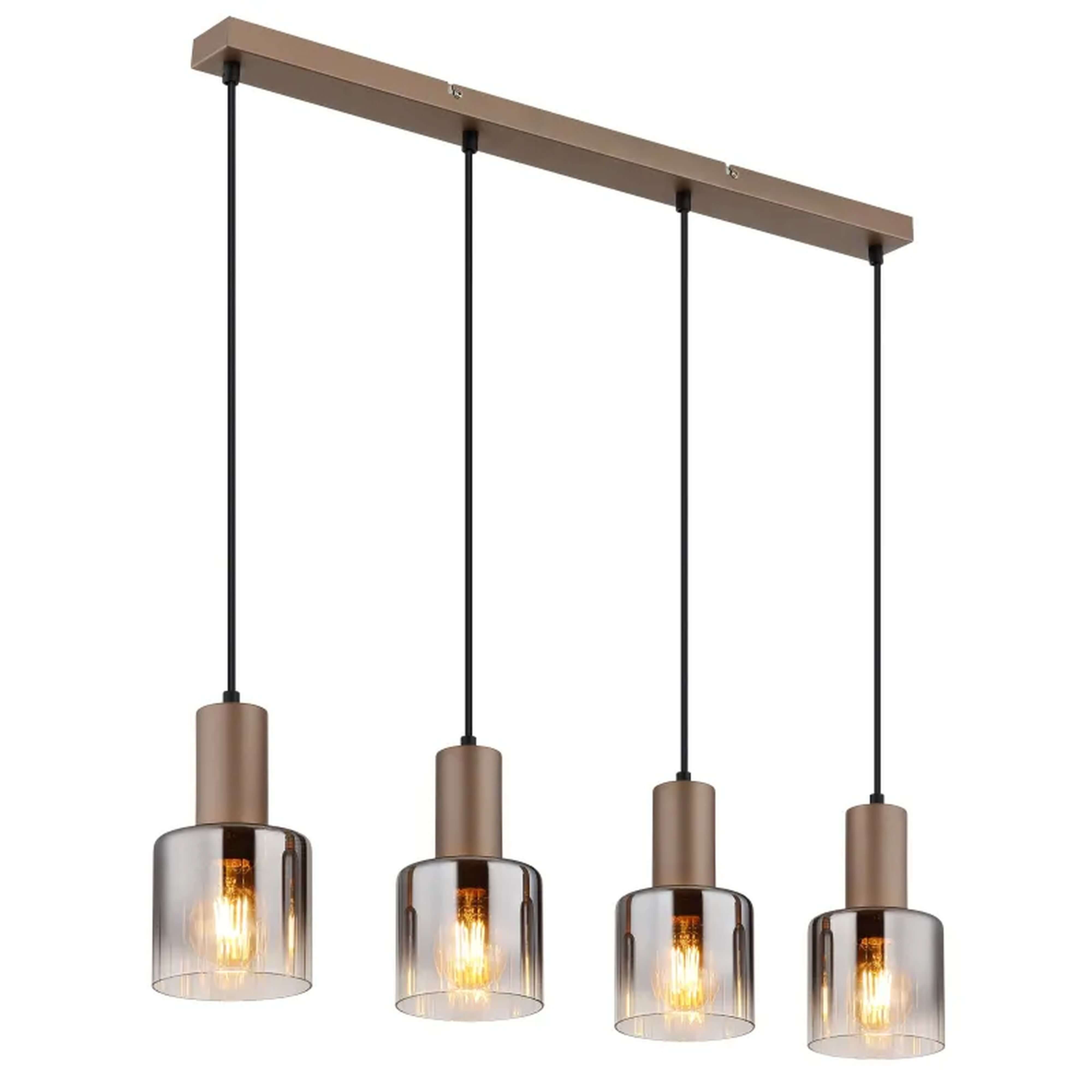 Globo Lighting Walton függőlámpa 4x40 W füst színű -barna 54318-4H