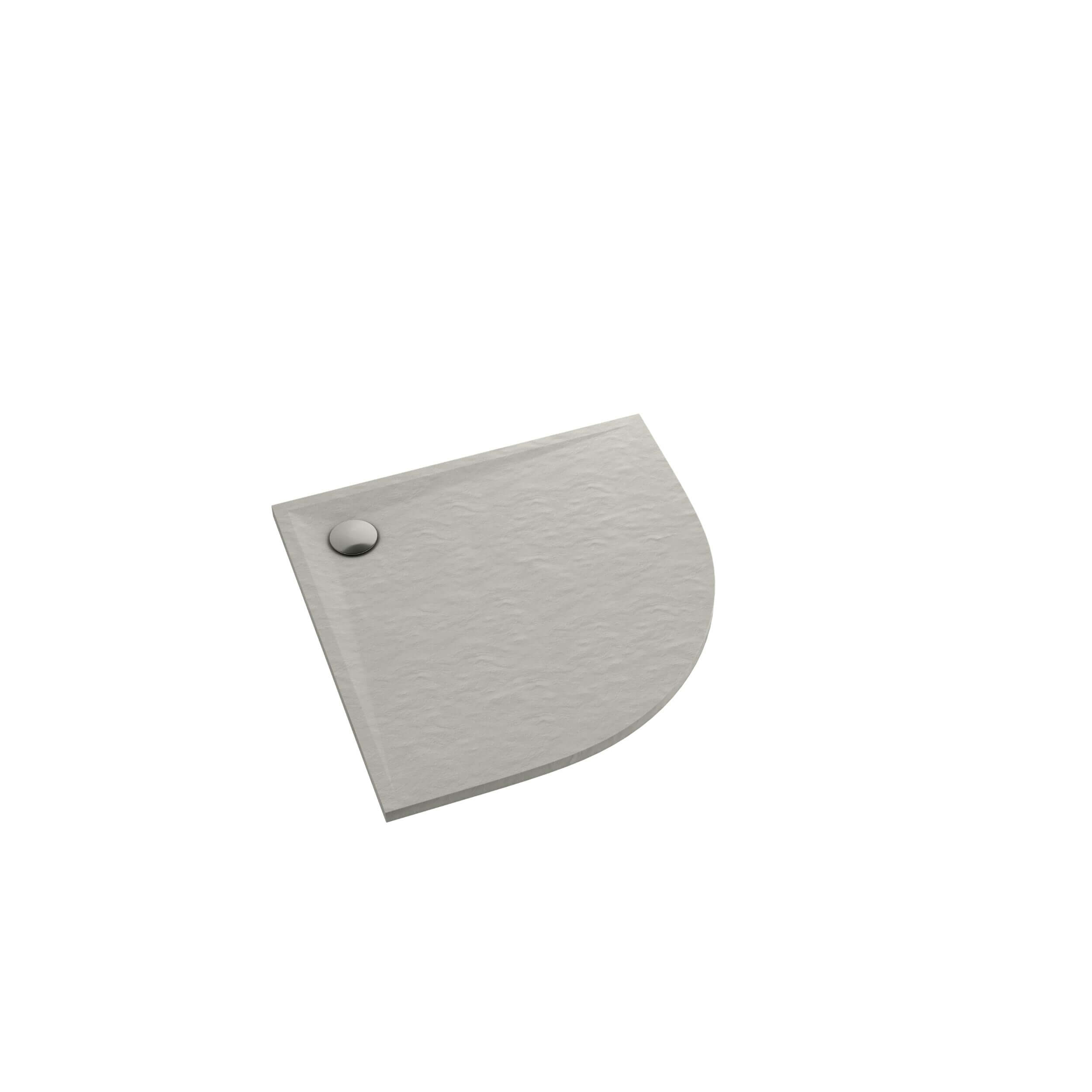 Schedpol Etrusco Cement Stone félkör alakú zuhanytálca 80x80 cm cement 3.463/CT/ST