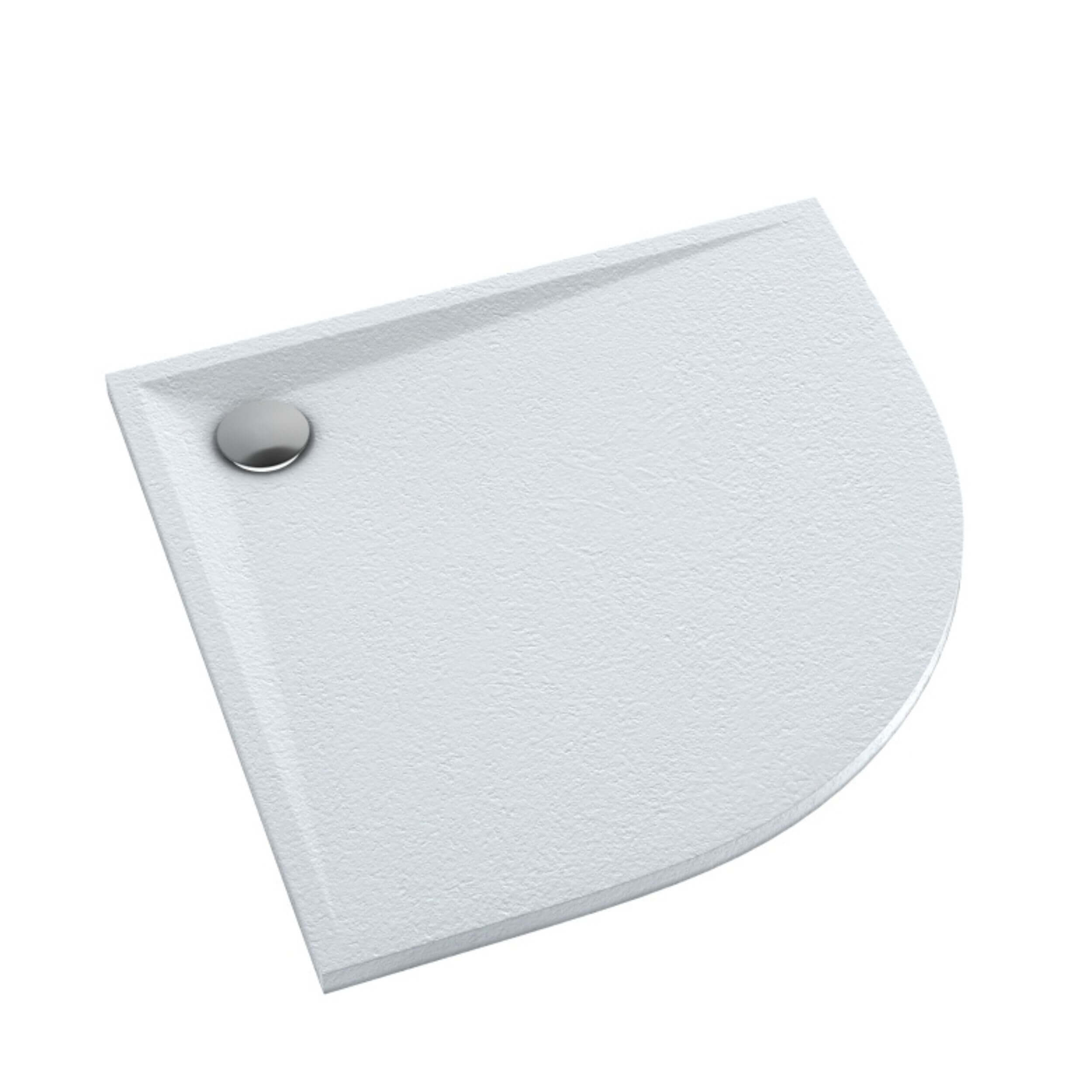 Schedpol Etrusco Grooved White Stone félkör alakú zuhanytálca 90x90 cm fehér 3.464/B/GR