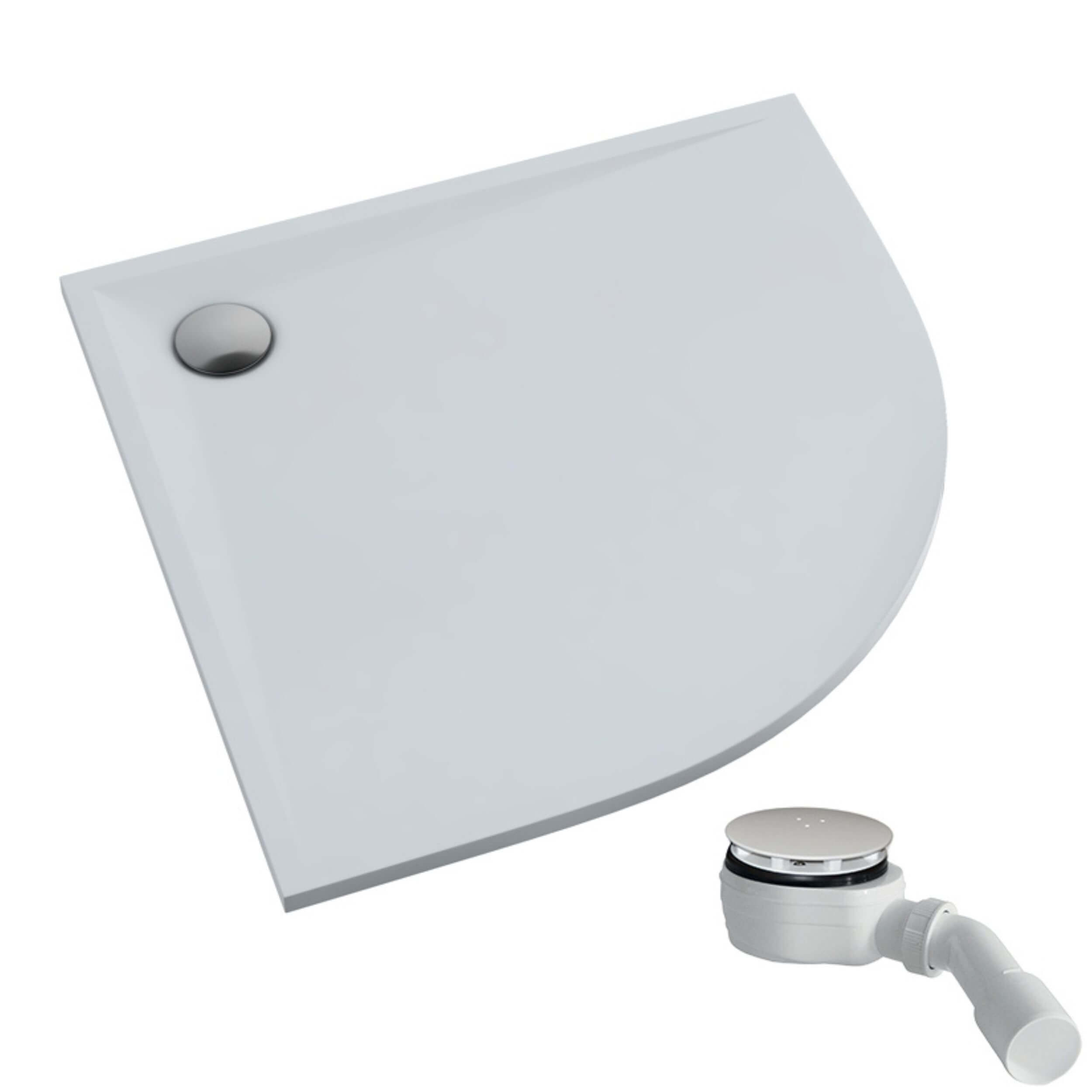 Schedpol Etrusco White Mat félkör alakú zuhanytálca 90x90 cm fehér 3.464/B/MG