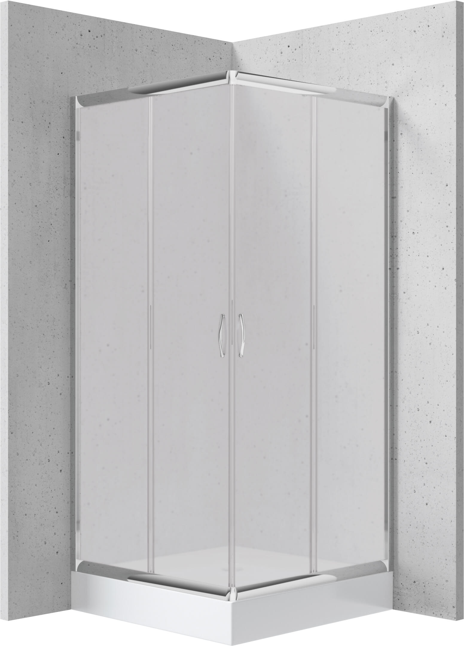 Deante Funkia zuhanykabin zuhanytállal 80x80 cm négyzet króm fényes/átlátszó üveg KYCZ642K