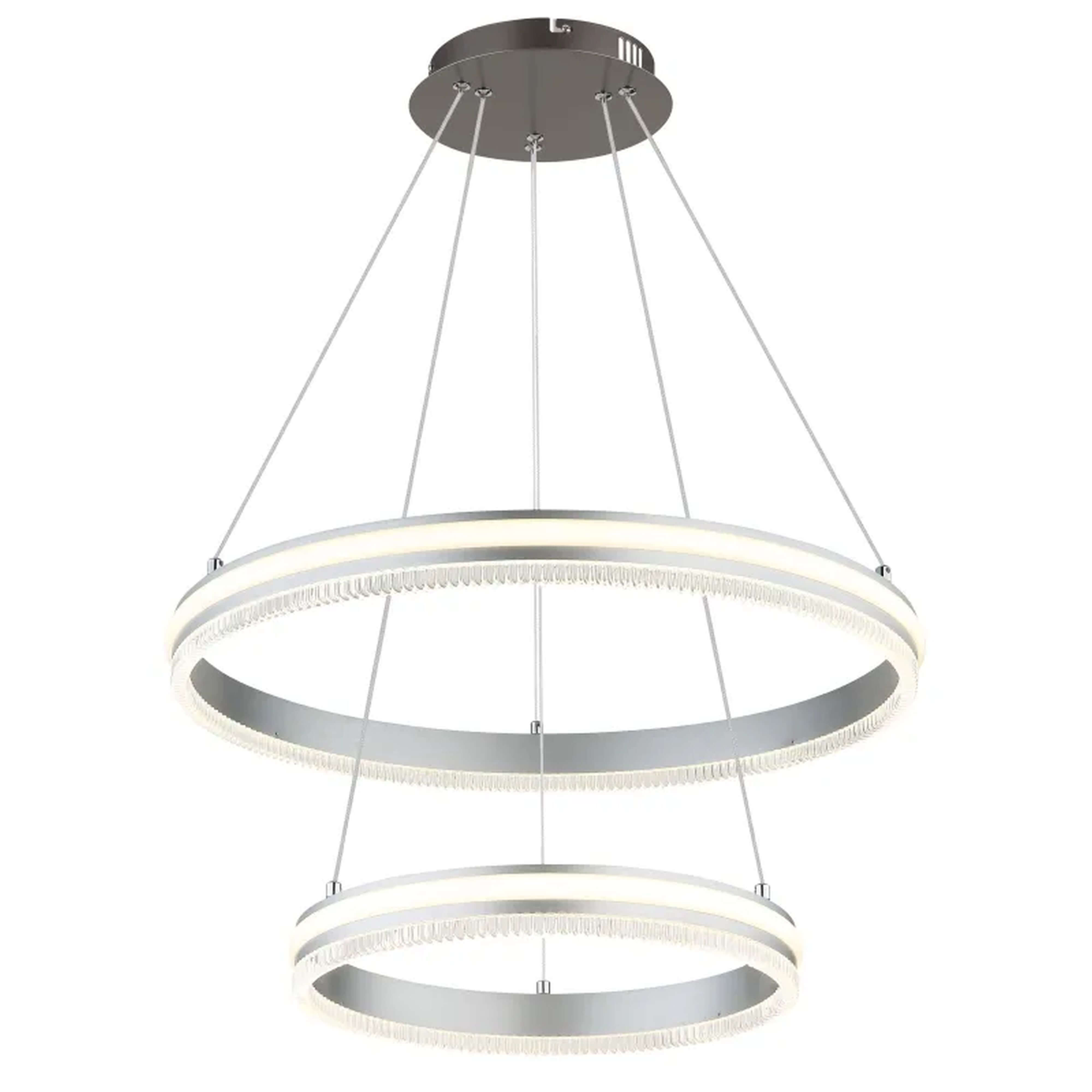 Globo Lighting Francine függőlámpa 2x60 W szürke/hamvas-ezüst 67377-60H