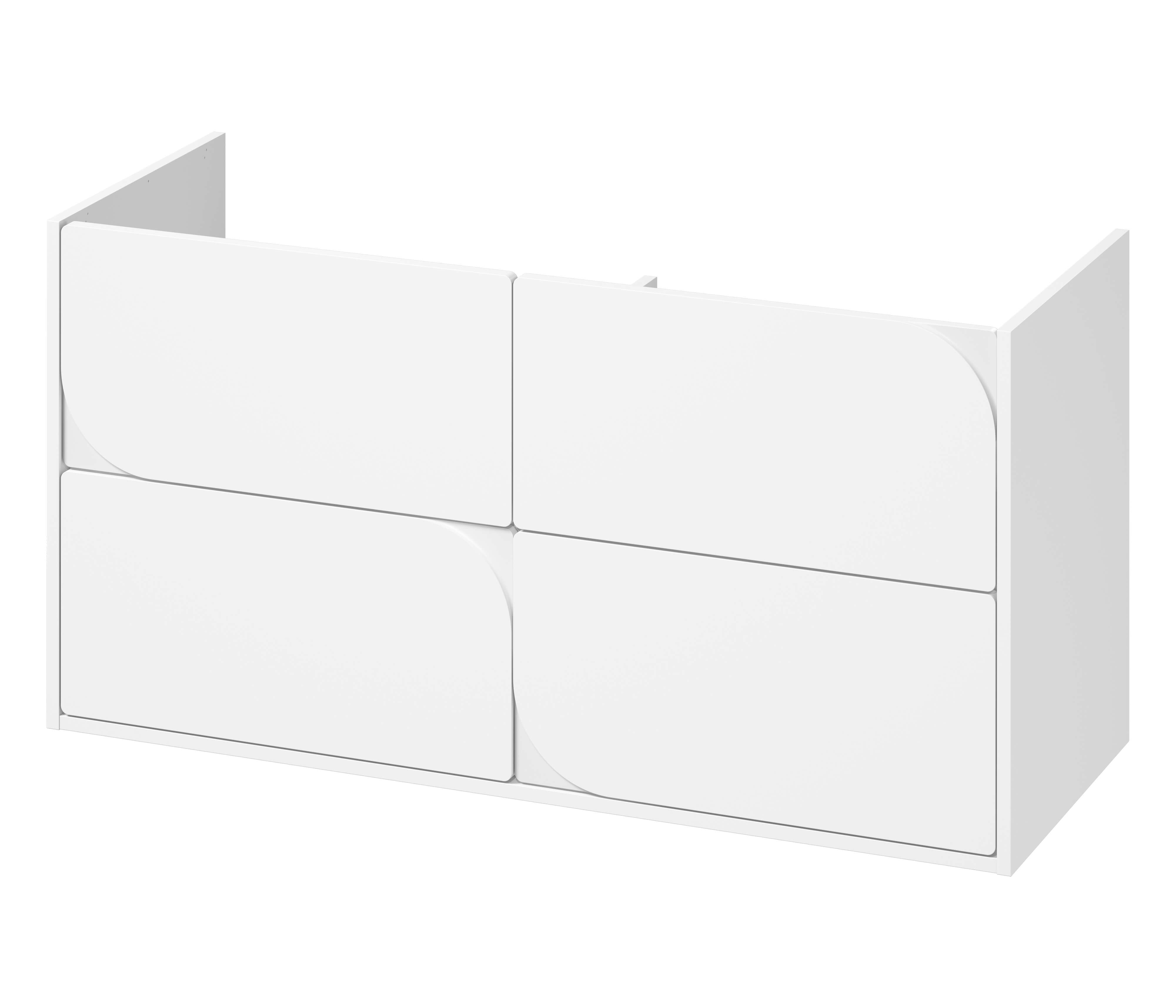 Cersanit Crea II szekrény 119.4x44.7x62.1 cm mosdókagyló alá akasztható fehér S1058–023