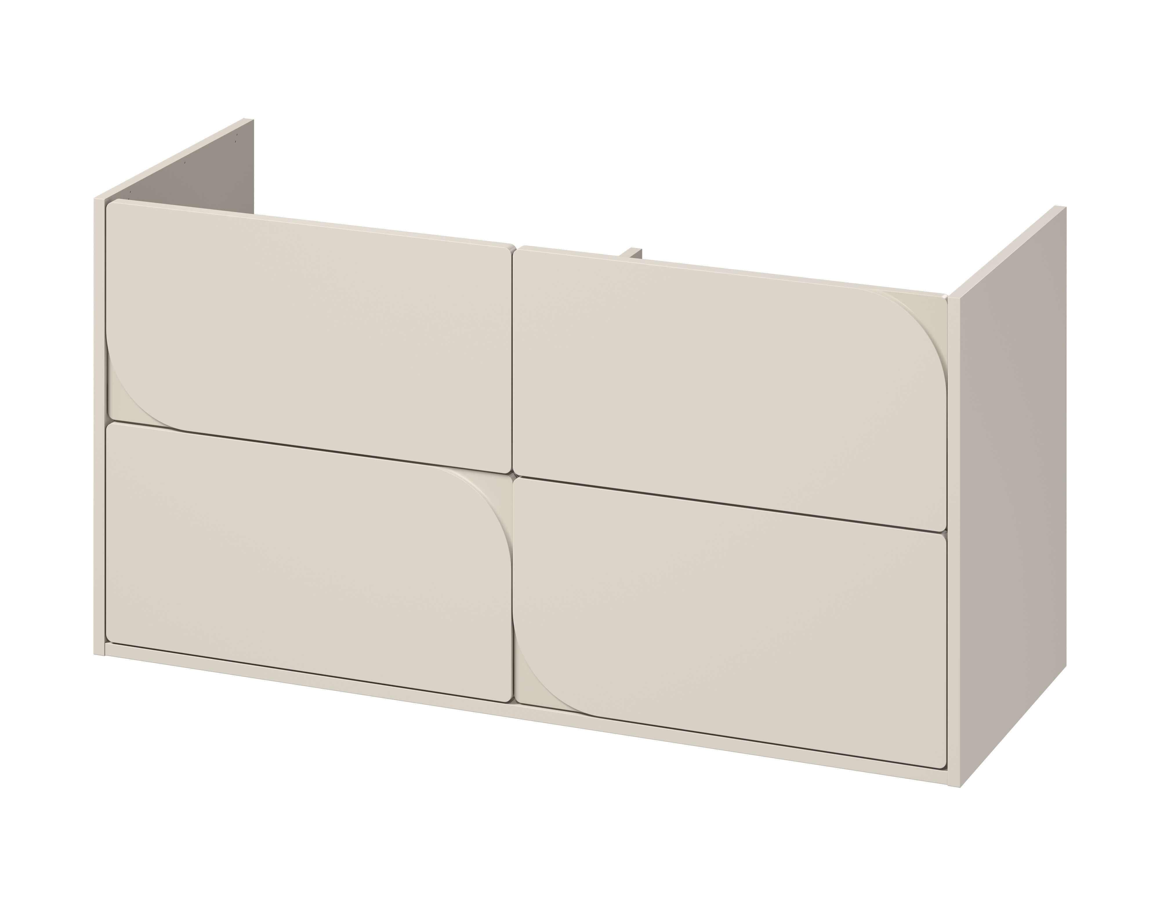 Cersanit Crea II szekrény 119.4x44.7x62.1 cm mosdókagyló alá akasztható bézs S1058–028