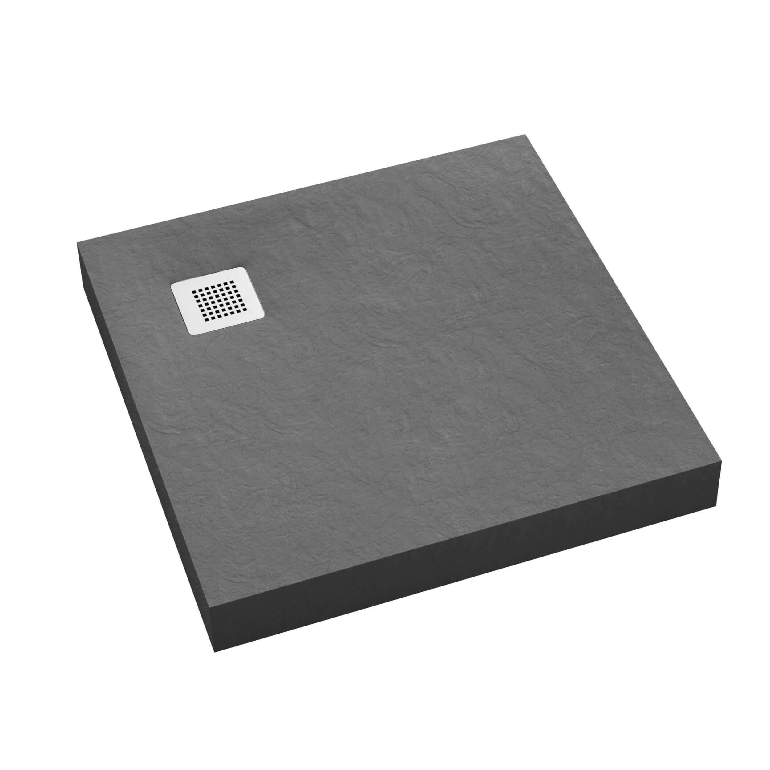 Schedpol New Horizons Grey Stone négyzet alakú zuhanytálca 100x100 cm szürke 3.3302/S/ST-M2