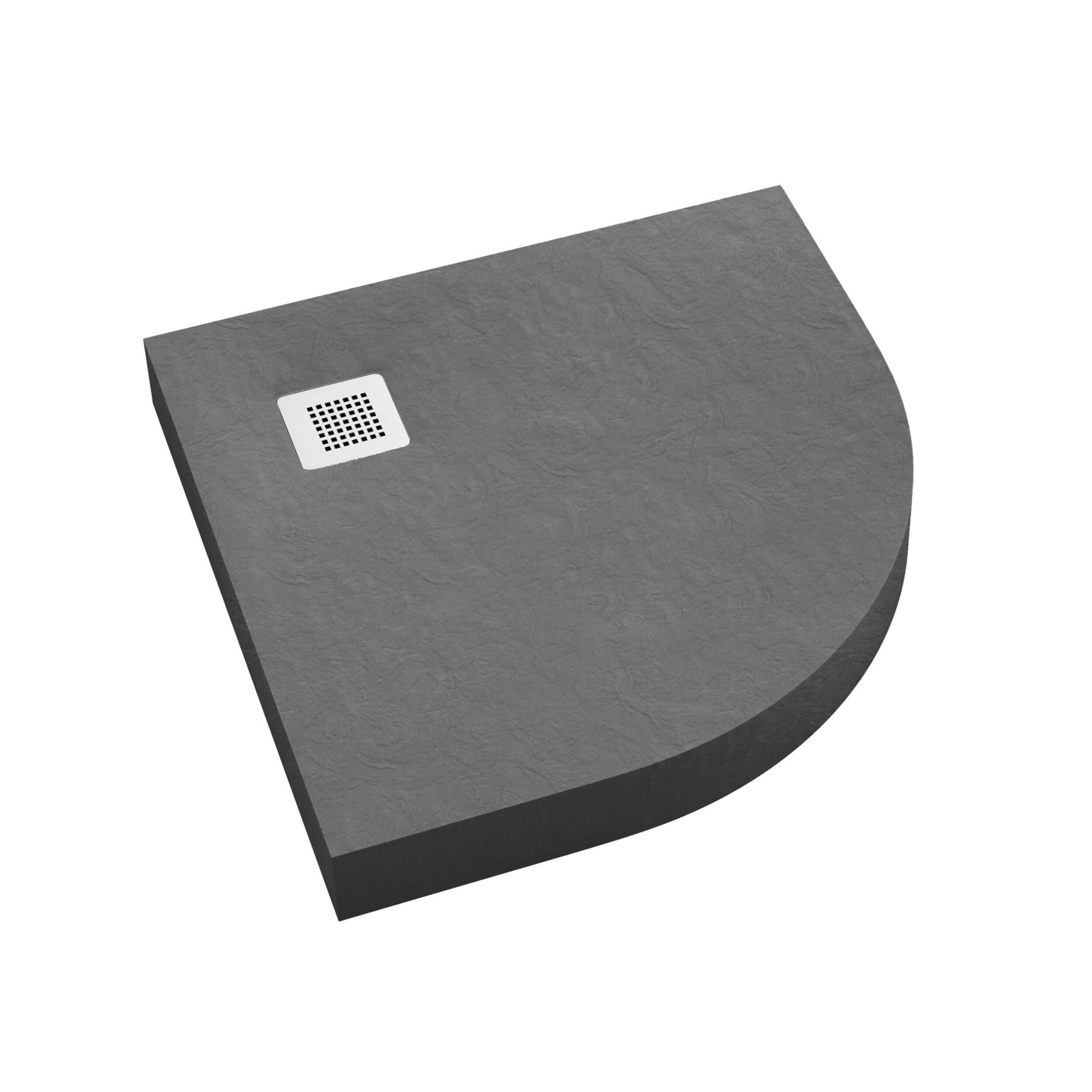 Schedpol New Horizons Grey Stone félkör alakú zuhanytálca 90x90 cm szürke 3.3304/S/ST-M2