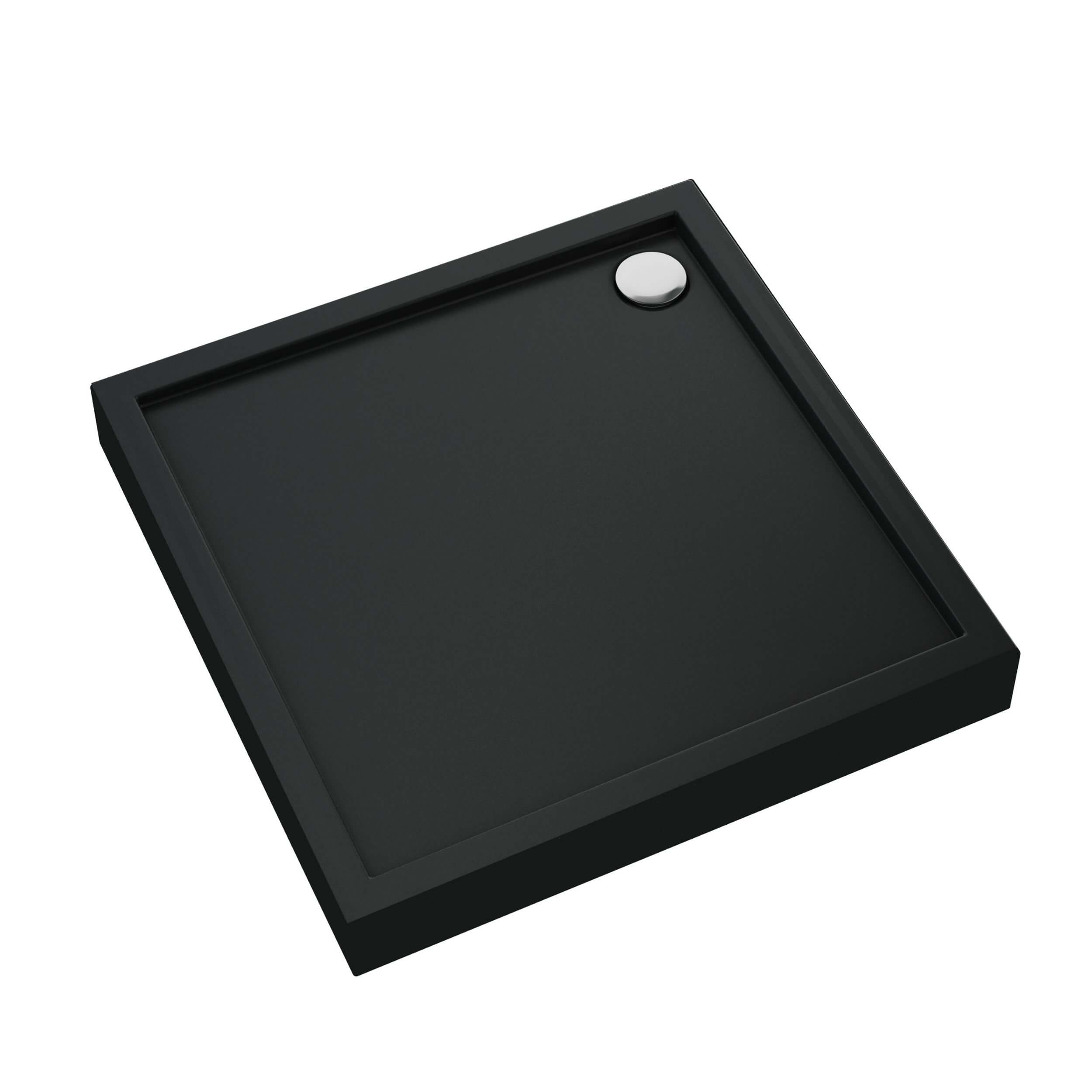 Schedpol Competia New Black Mat négyzet alakú zuhanytálca 80x80 cm szürke 3.4630/C/MG