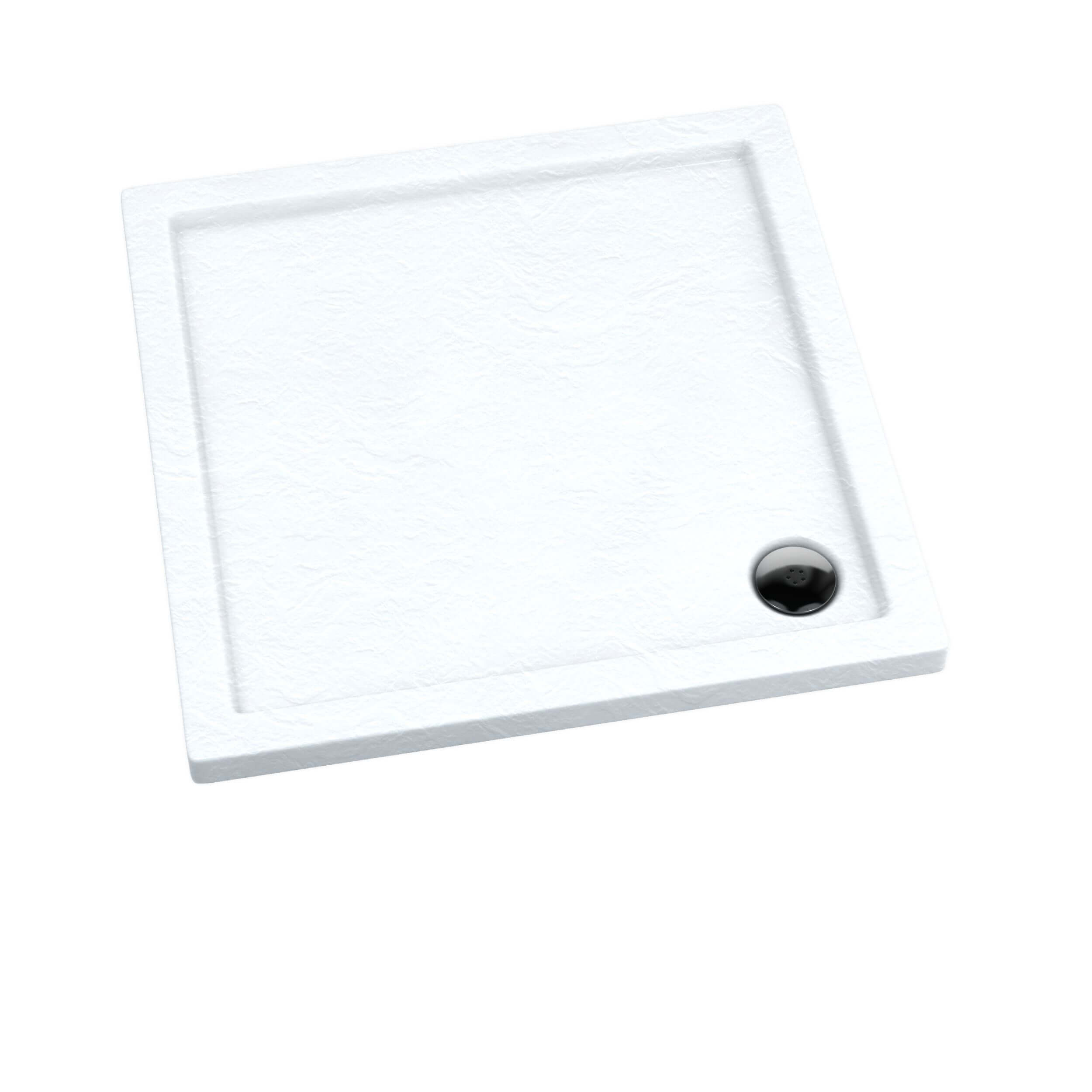 Schedpol Caspar White Stone négyzet alakú zuhanytálca 80x80 cm fehér 3.260/B/ST