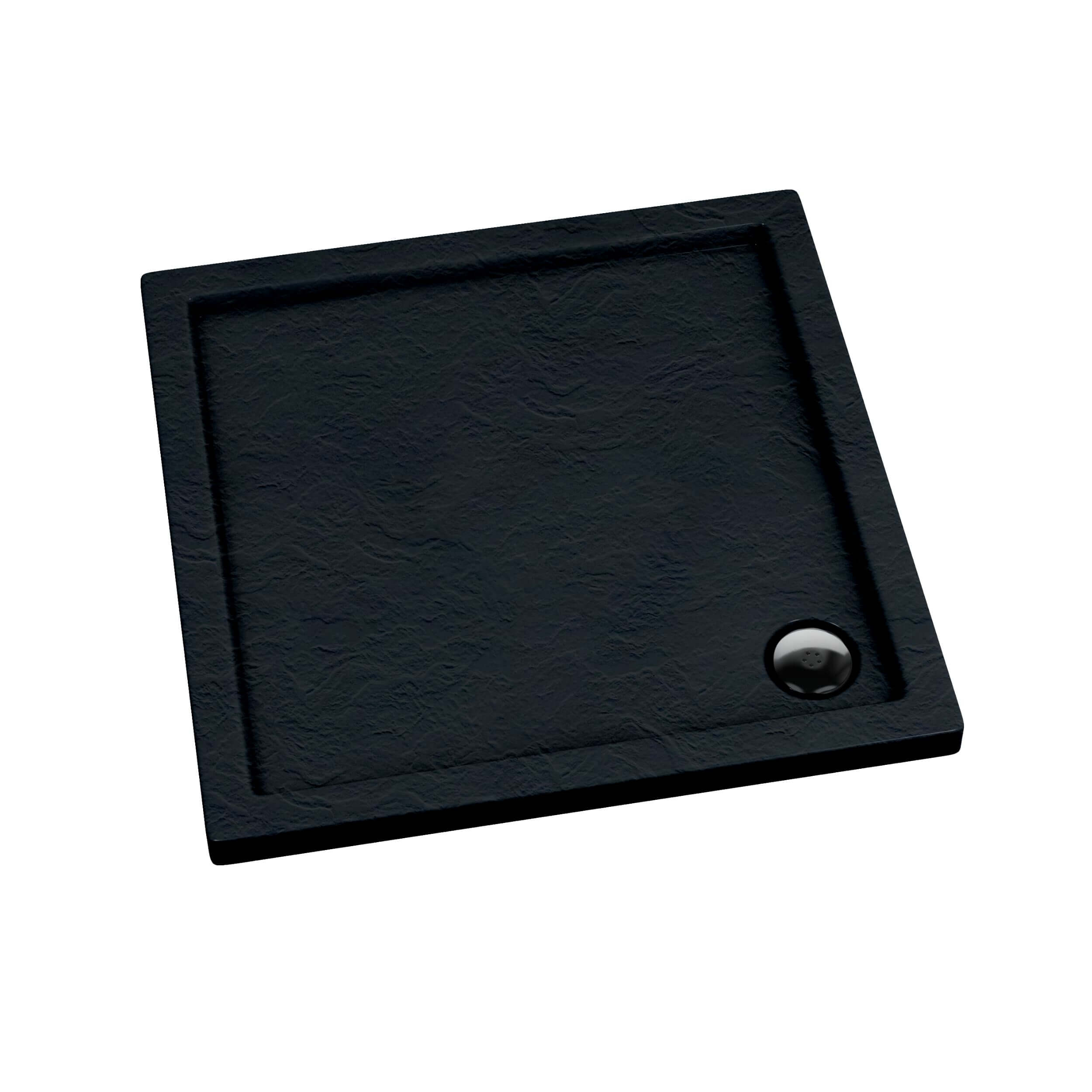 Schedpol Caspar Black Stone négyzet alakú zuhanytálca 90x90 cm fekete 3.261/C/ST