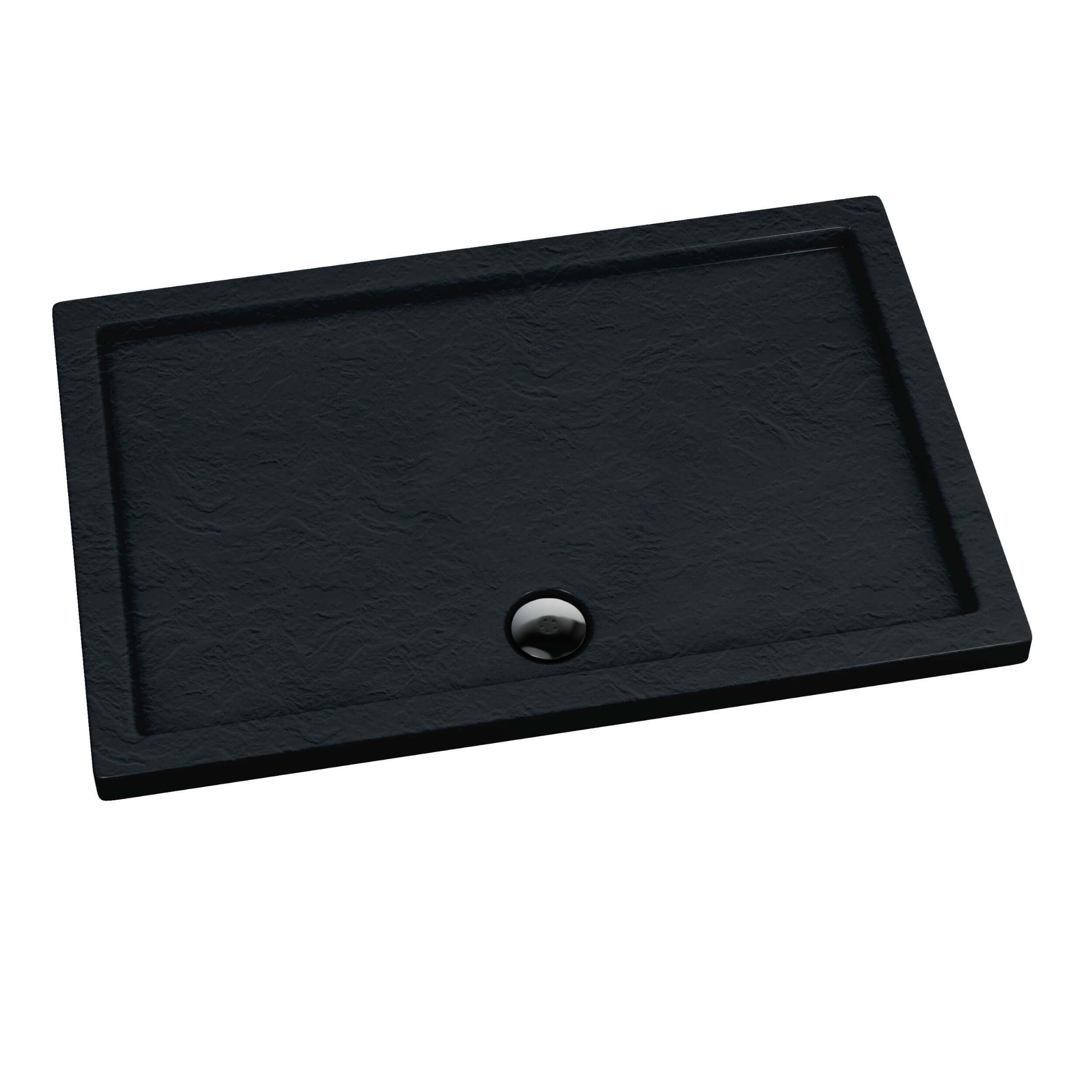 Schedpol Caspar Black Stone téglalap alakú zuhanytálca 160x70 cm fekete 3.2256/C/ST